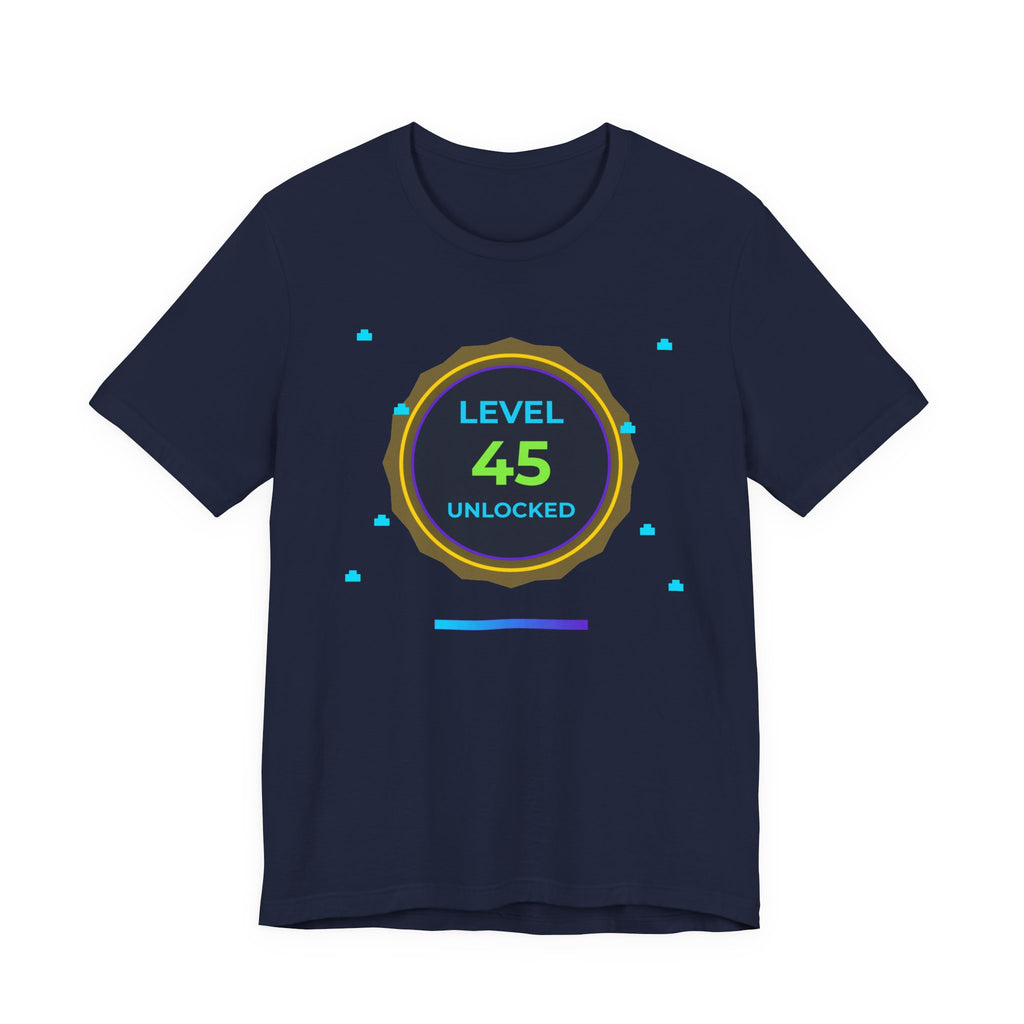 🔥 Level 45 Legend Shirt • Front + Back Design • 45th Birthday Gamer Gift • Retro Gaming Tee • Achievement Badge • Milestone Birthday