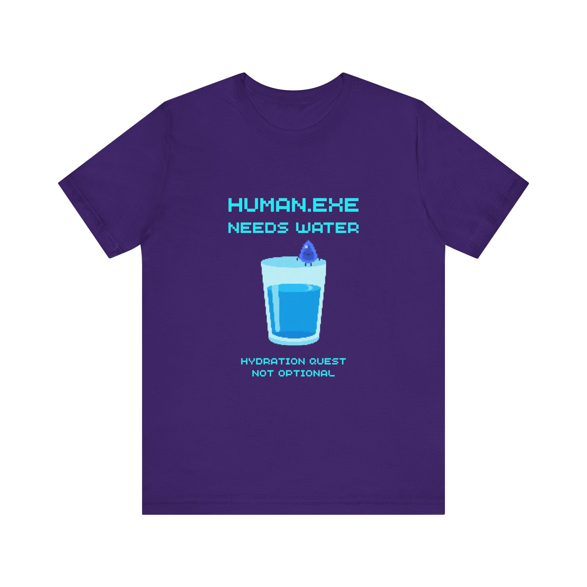 💧 HUMAN.EXE NEEDS WATER Shirt • Hydration Quest Gamer Tee • Retro 80s 90s Video Game T-Shirt • Funny Introvert Gift for Gamers