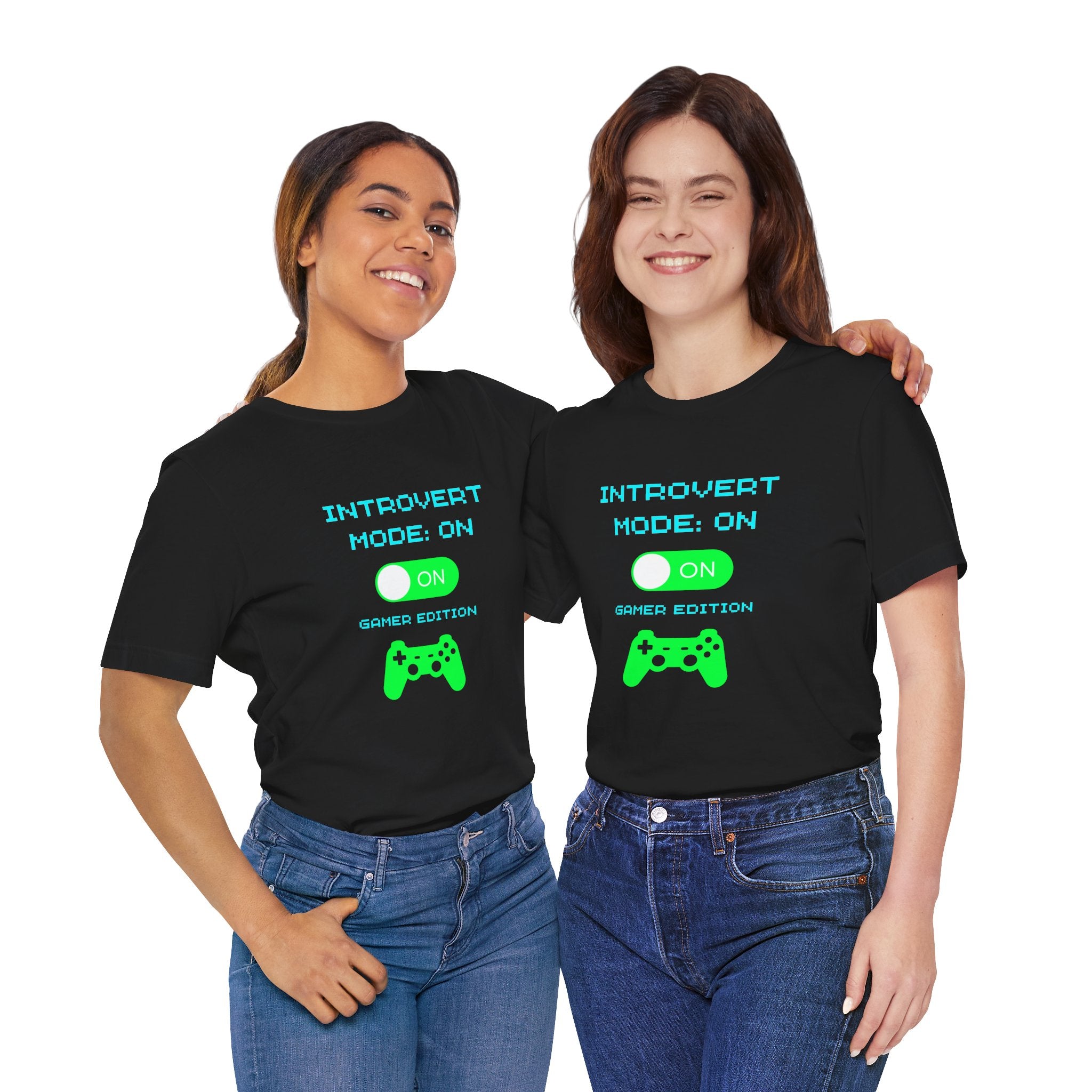 Introvert Mode: On – Gamer Edition Shirt (Front & Back Print Introvert Gamer Tee)