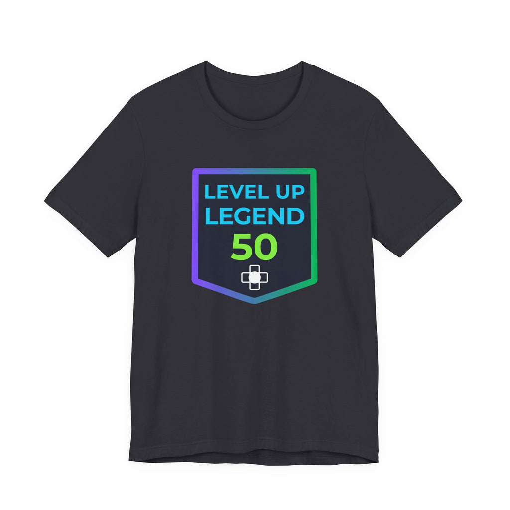 🔥 Level 50 Legend Shirt • Front + Back Design • 50th Birthday Gamer Gift • Retro Gaming Tee • Achievement Badge Design • Milestone Birthday
