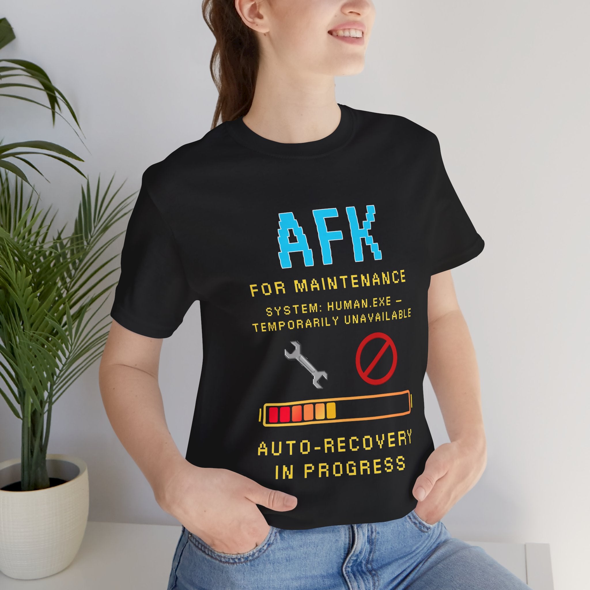 🛠️ AFK FOR MAINTENANCE Shirt • Self-Care Mode Gamer T-Shirt • Retro Pixel AFK Tee for Introverts • 80s 90s Video Game Gift