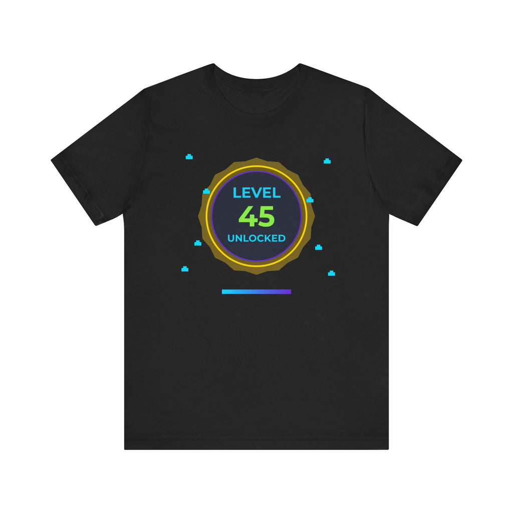 🔥 Level 45 Legend Shirt • Front + Back Design • 45th Birthday Gamer Gift • Retro Gaming Tee • Achievement Badge • Milestone Birthday