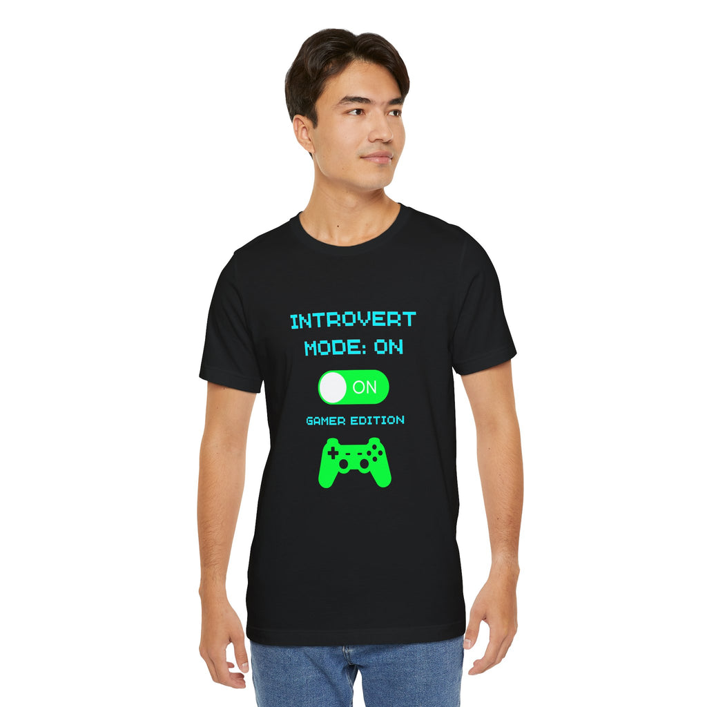 Introvert Mode: On – Gamer Edition Shirt (Front & Back Print Introvert Gamer Tee)