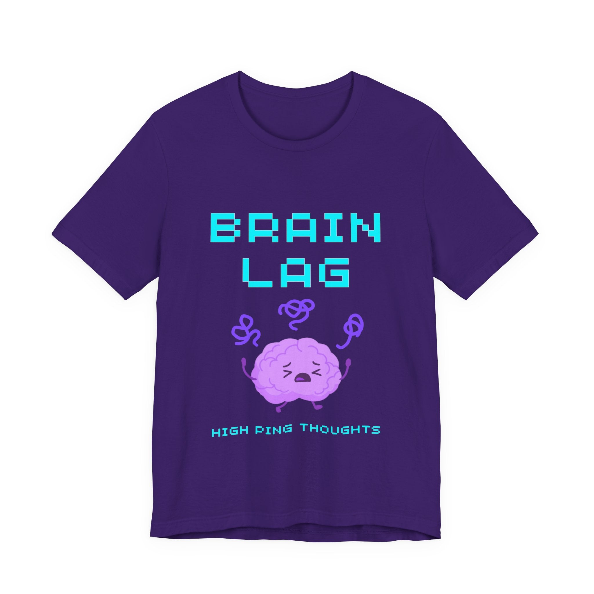Brain Lag – High Ping Thoughts Shirt (Front & Back Print) Cognitive Latency Gamer Tee