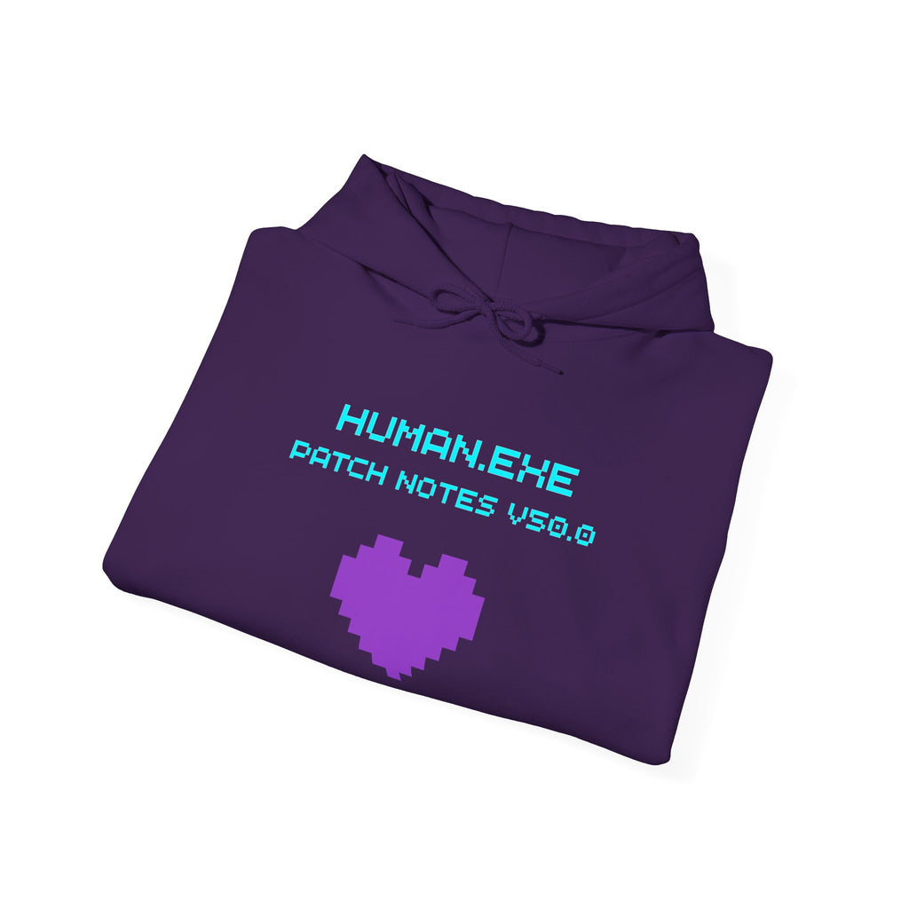 🎮 HUMAN.EXE Patch Notes v 50.0 Hoodie • Funny 50th Birthday Gamer Hoodie • Retro Changelog Sweatshirt • Cozy Level 50 Upgrade Gift
