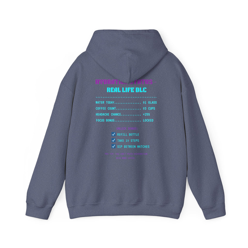💧 HUMAN.EXE NEEDS WATER Hoodie • Hydration Quest Gamer Hoodie • Cozy Retro Gamer Sweatshirt • Funny 80s 90s Gaming Gift
