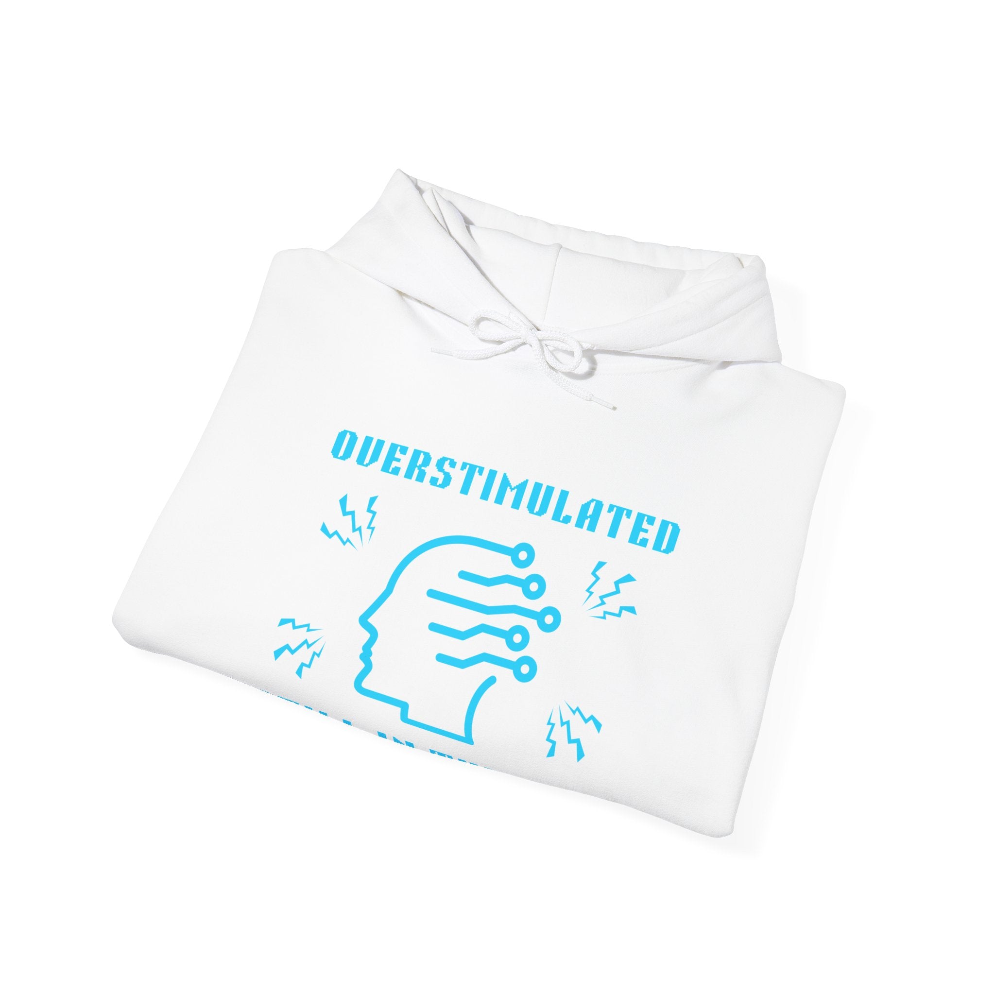 ⚡ OVERSTIMULATED STILL IN THE GAME Hoodie • Sensory Input Maxed Out Gamer Hoodie • Retro Pixel Anxiety Sweatshirt • Cozy Introvert Gamer Gift