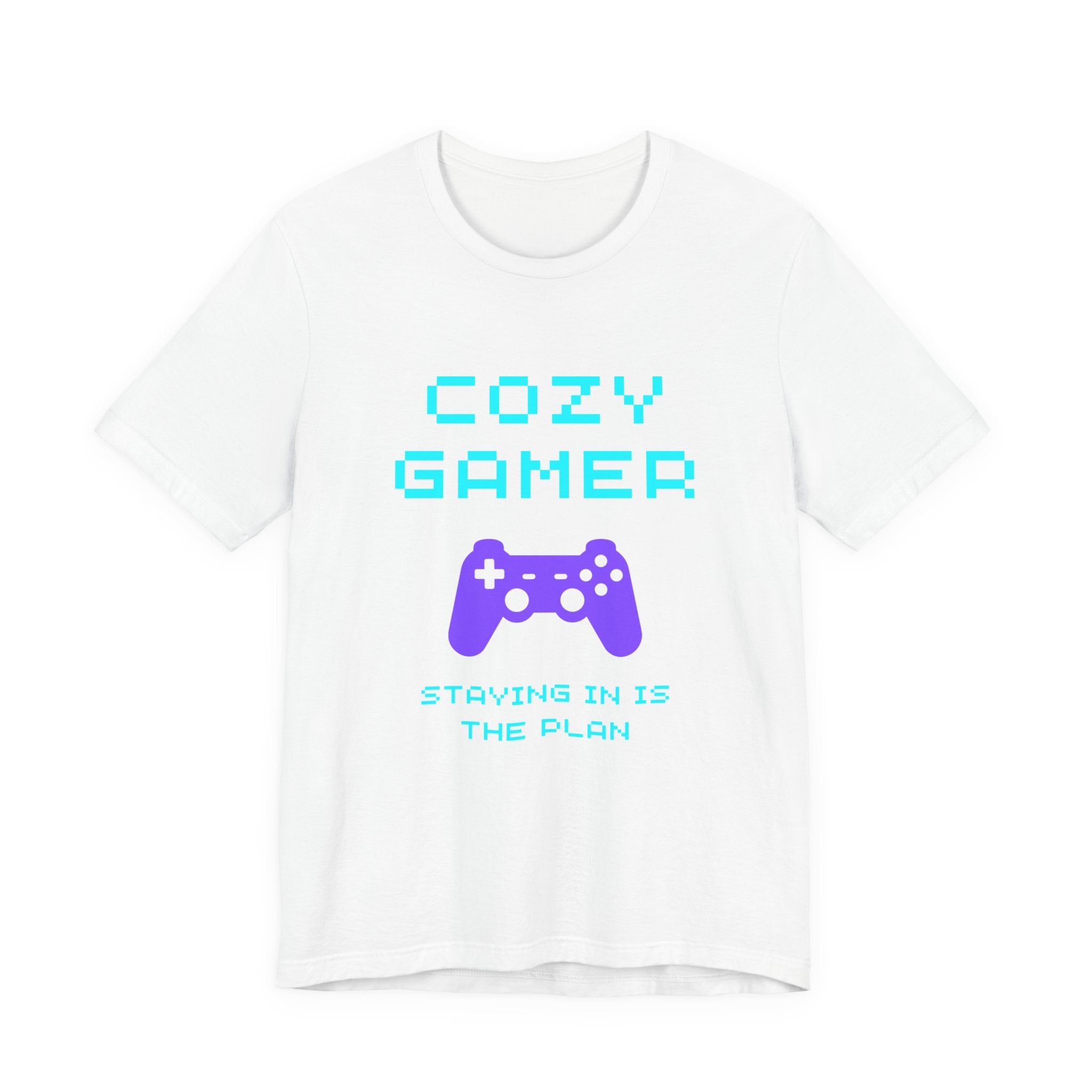 Cozy Gamer Shirt – Staying In Is the Plan Retro Controller Tee (Front & Back Print)
