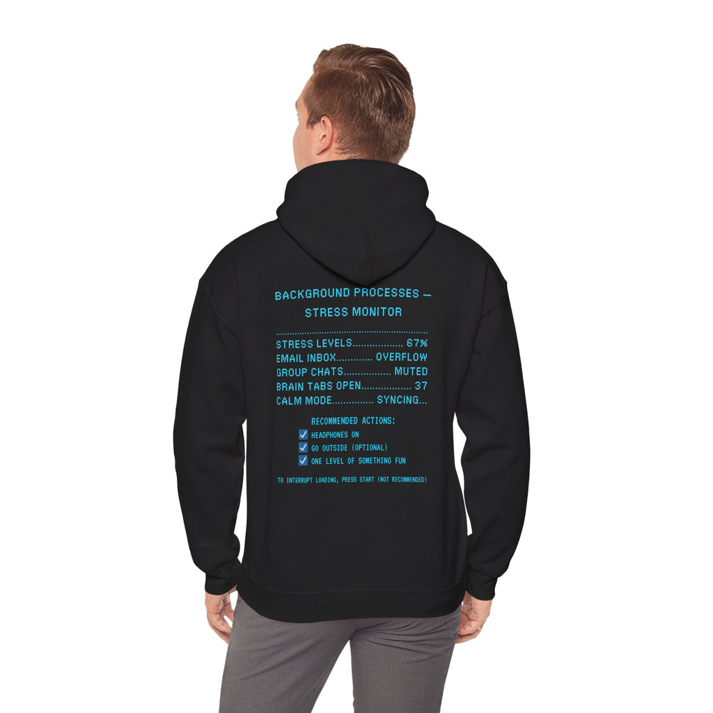🧠 SYSTEM STILL LOADING Hoodie • Please Don’t Unplug Me Gamer Hoodie • Retro Pixel Stress Monitor Sweatshirt • Cozy 80s 90s Gamer Gift