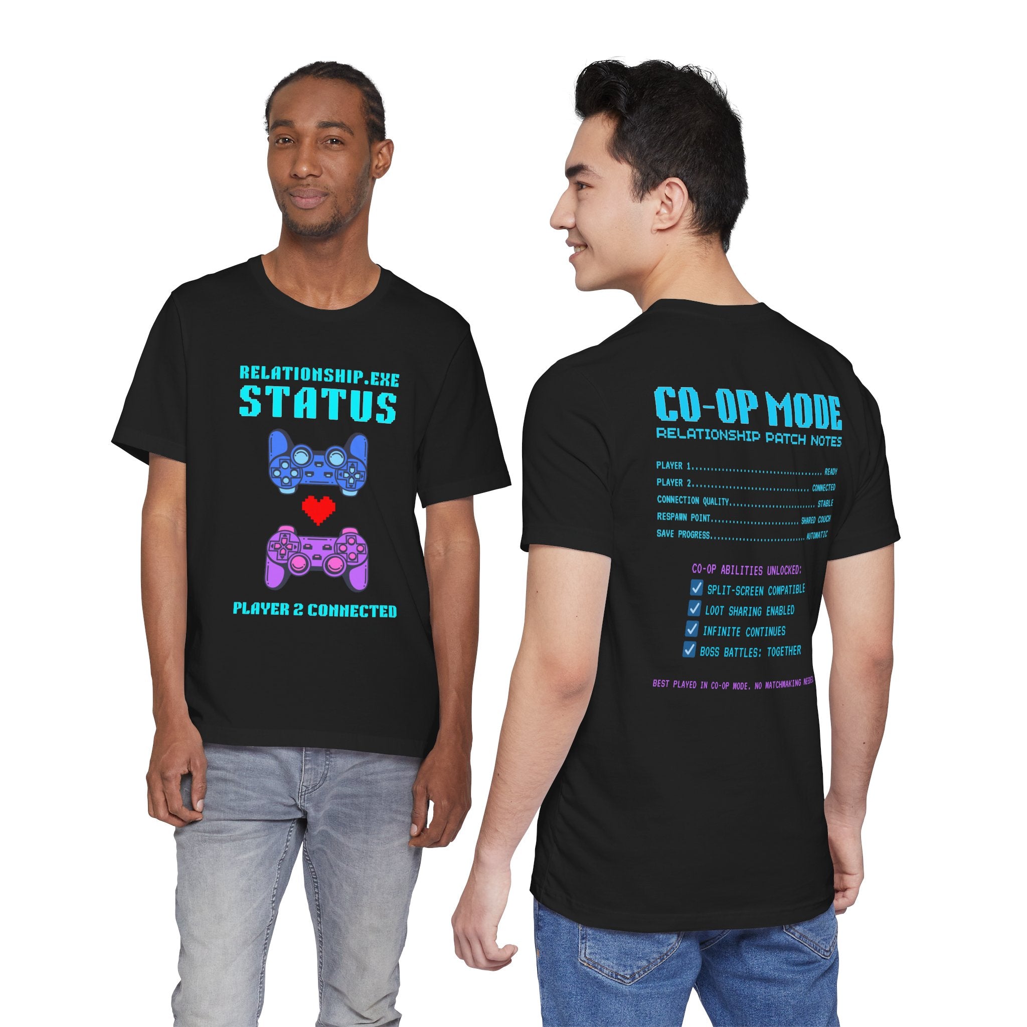 Relationship Exe Player 2 Connected Shirt | Funny Gamer Couple Gift | Valentines Day Gift for Him Her | Gaming Couple Tee | Anniversary