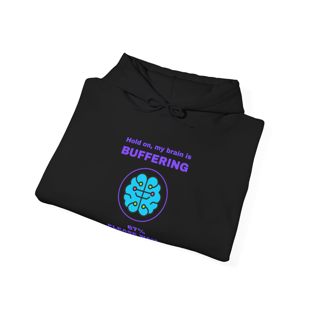🔥 Brain Buffering Hoodie • 67% Loading Pullover • Funny Gamer Error Hoodie • Front + Back Loading Screen Design • Mental Health Gamer Gift