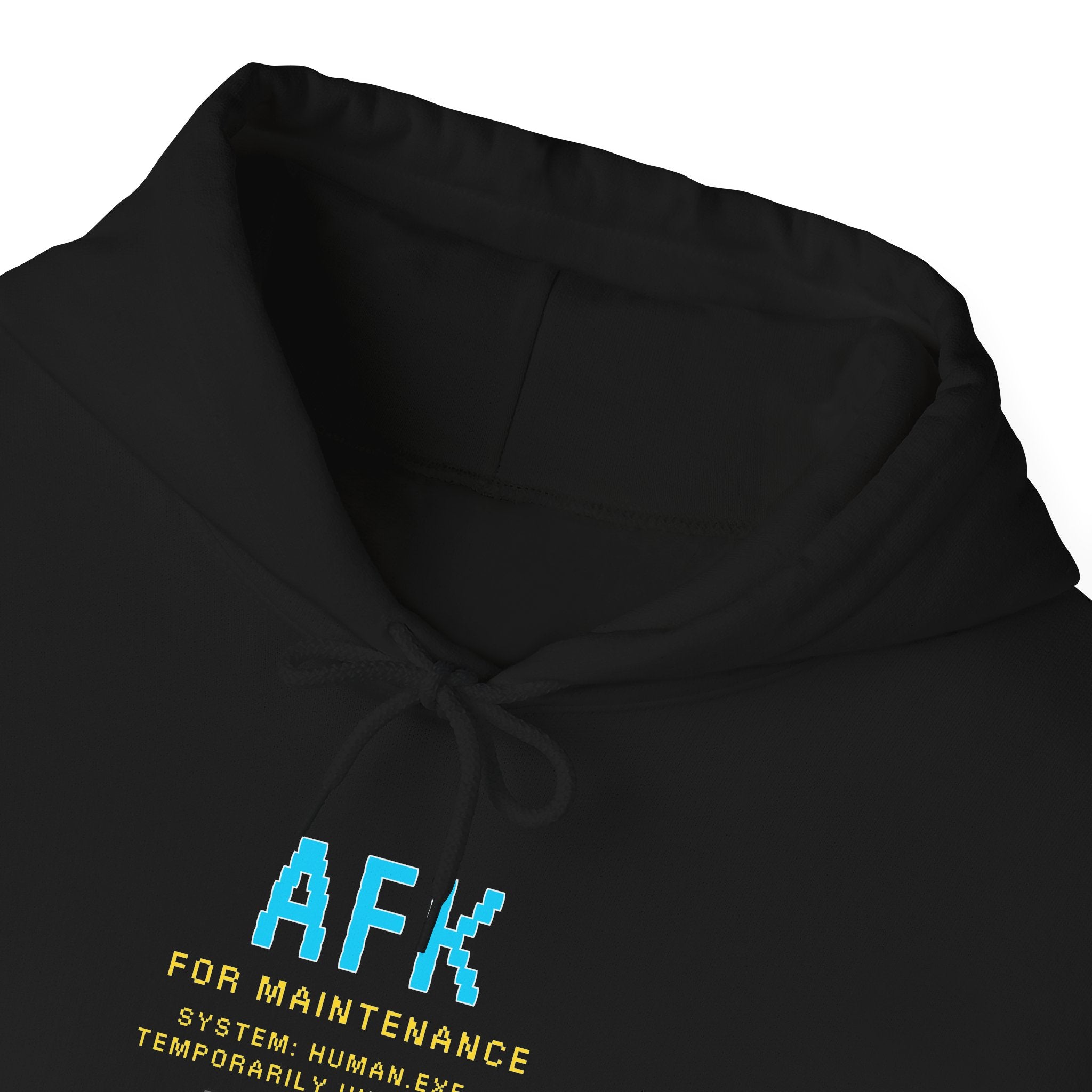 AFK for Maintenance Hoodie – Self-Care Mode HUMAN.EXE Gamer Sweatshirt (Front & Back Print)