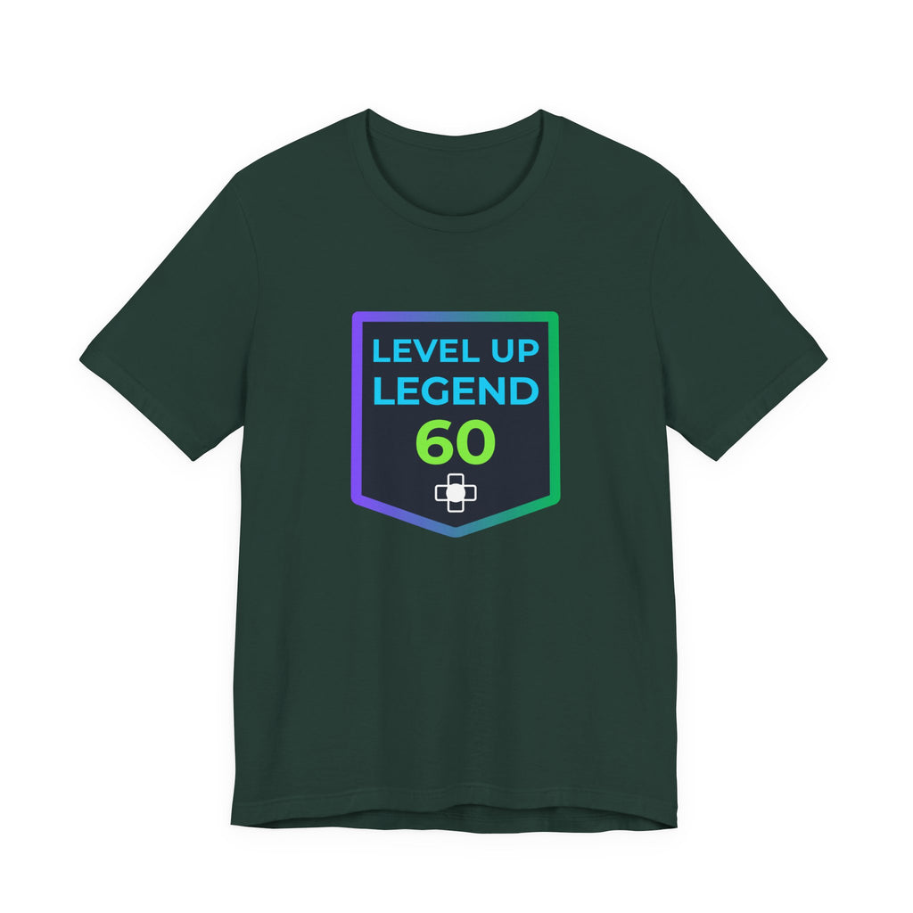 🔥 Level 60 Legend Shirt • Retro Gamer 60th Birthday Gift • Front + Back Design • Achievement Badge Tee • Milestone Gaming Shirt