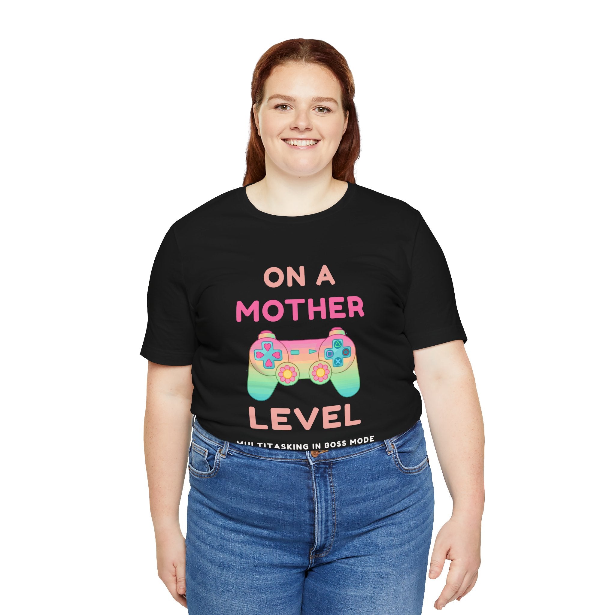 On a Mother Level – Multitasking in Boss Mode Gamer Mom Shirt (Front & Back Print)