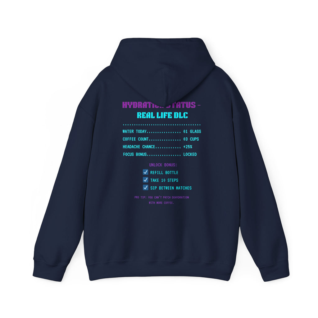 💧 HUMAN.EXE NEEDS WATER Hoodie • Hydration Quest Gamer Hoodie • Cozy Retro Gamer Sweatshirt • Funny 80s 90s Gaming Gift