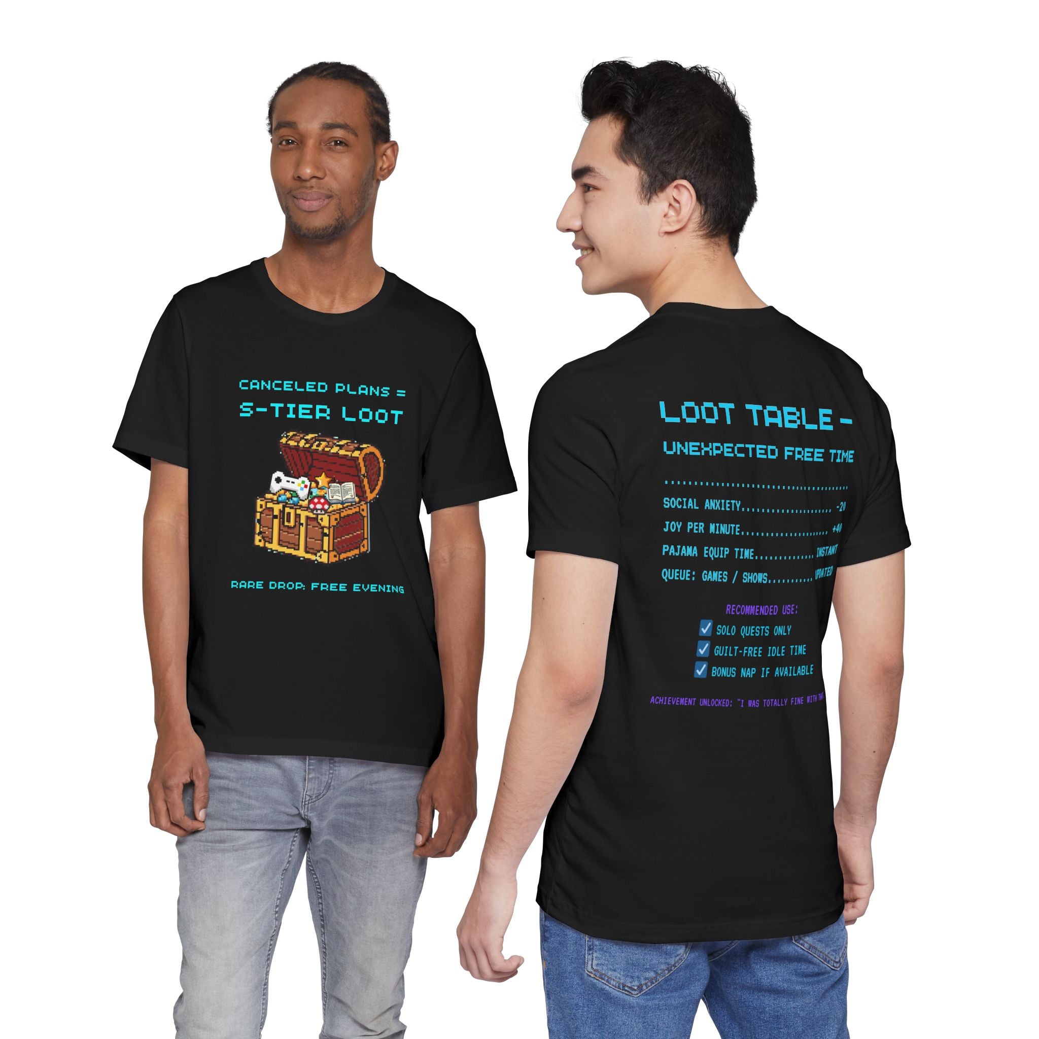 Canceled Plans = S-Tier Loot Shirt – Rare Drop: Free Evening Gamer Tee (Front & Back Print)
