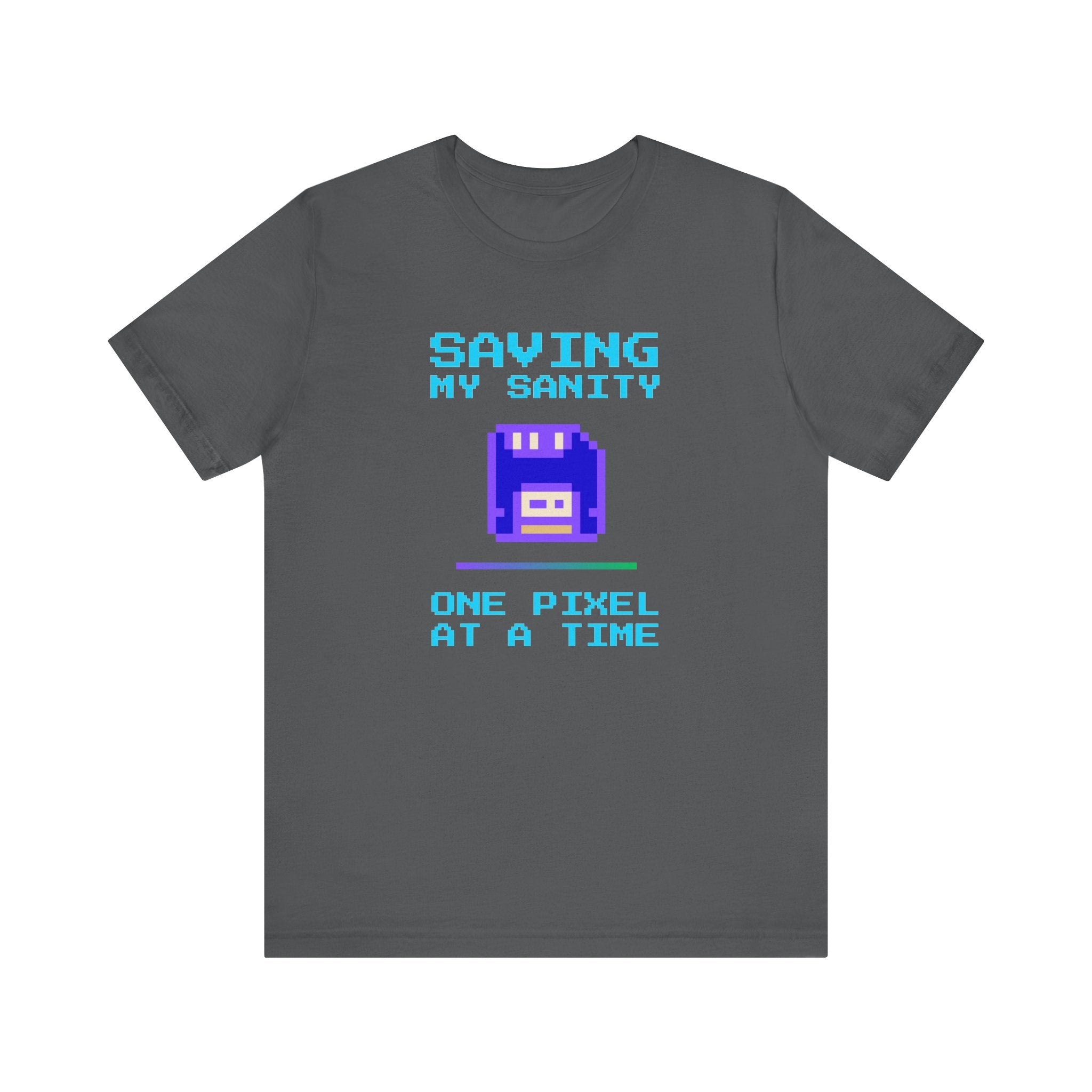 🔥 Saving My Sanity Shirt | Front + Back Design | Gamer Mental Health Tee | Retro Floppy Disk Gaming Humor