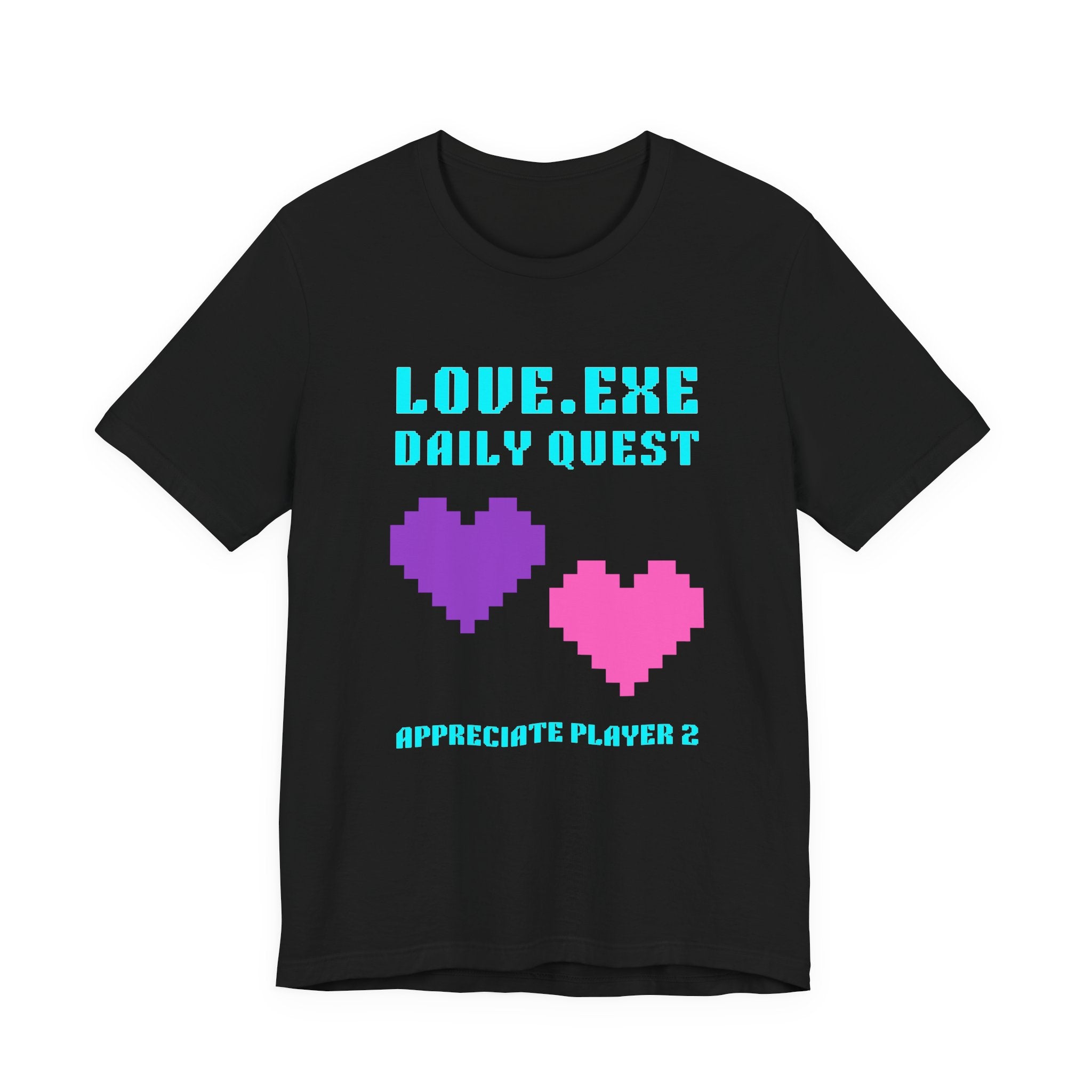 Love Exe Daily Quest Appreciate Player 2 Shirt | Funny Gamer Couple Gift | Anniversary Gift for Him Her | Gaming Relationship Tee | Romance