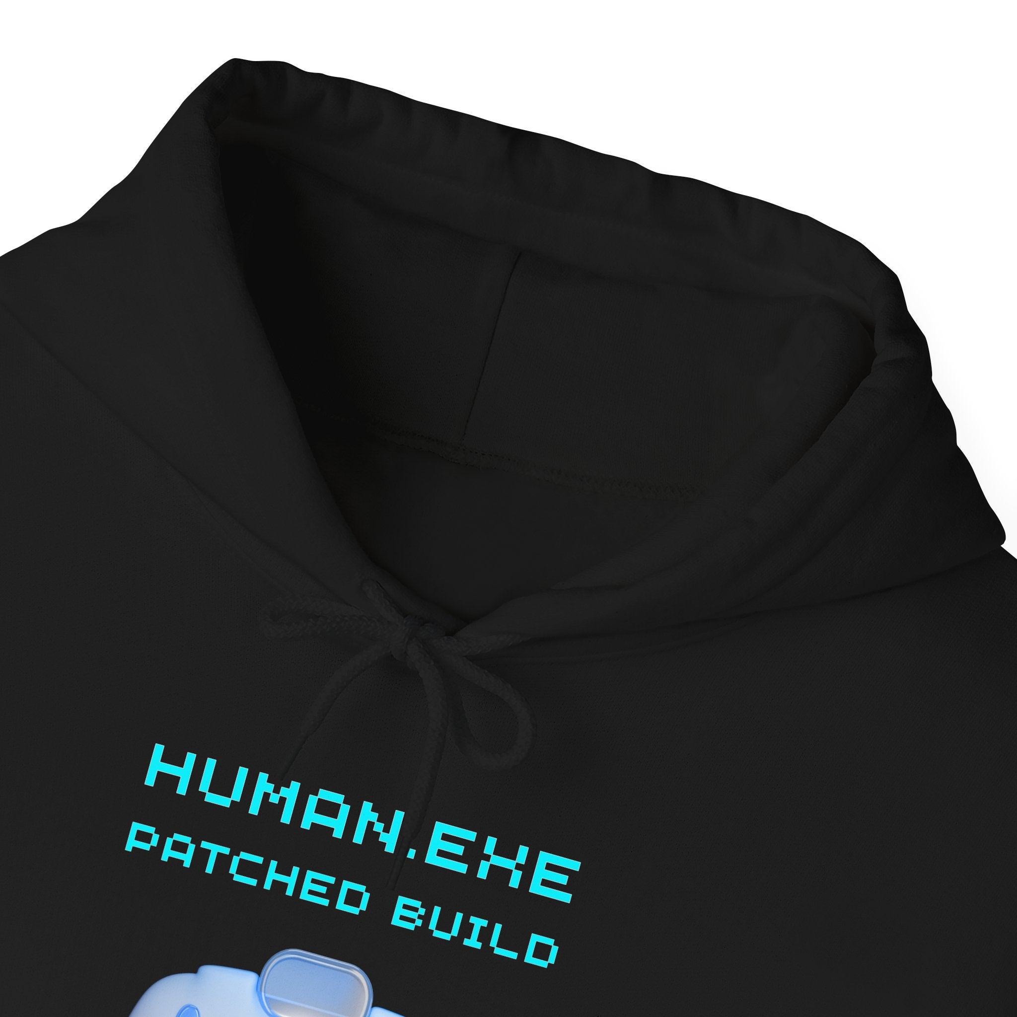 HUMAN.EXE Patched Build Hoodie – Still in Co-Op 40+ Gamer Sweatshirt (Front & Back Print)