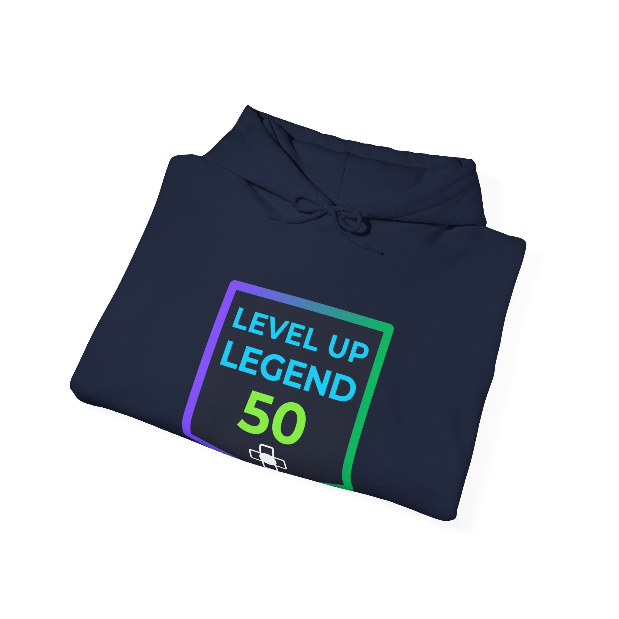 🔥 Level 50 Legend Hoodie • Retro Gamer 50th Birthday Gift • Front + Back Design • Arcade Achievement Hoodie