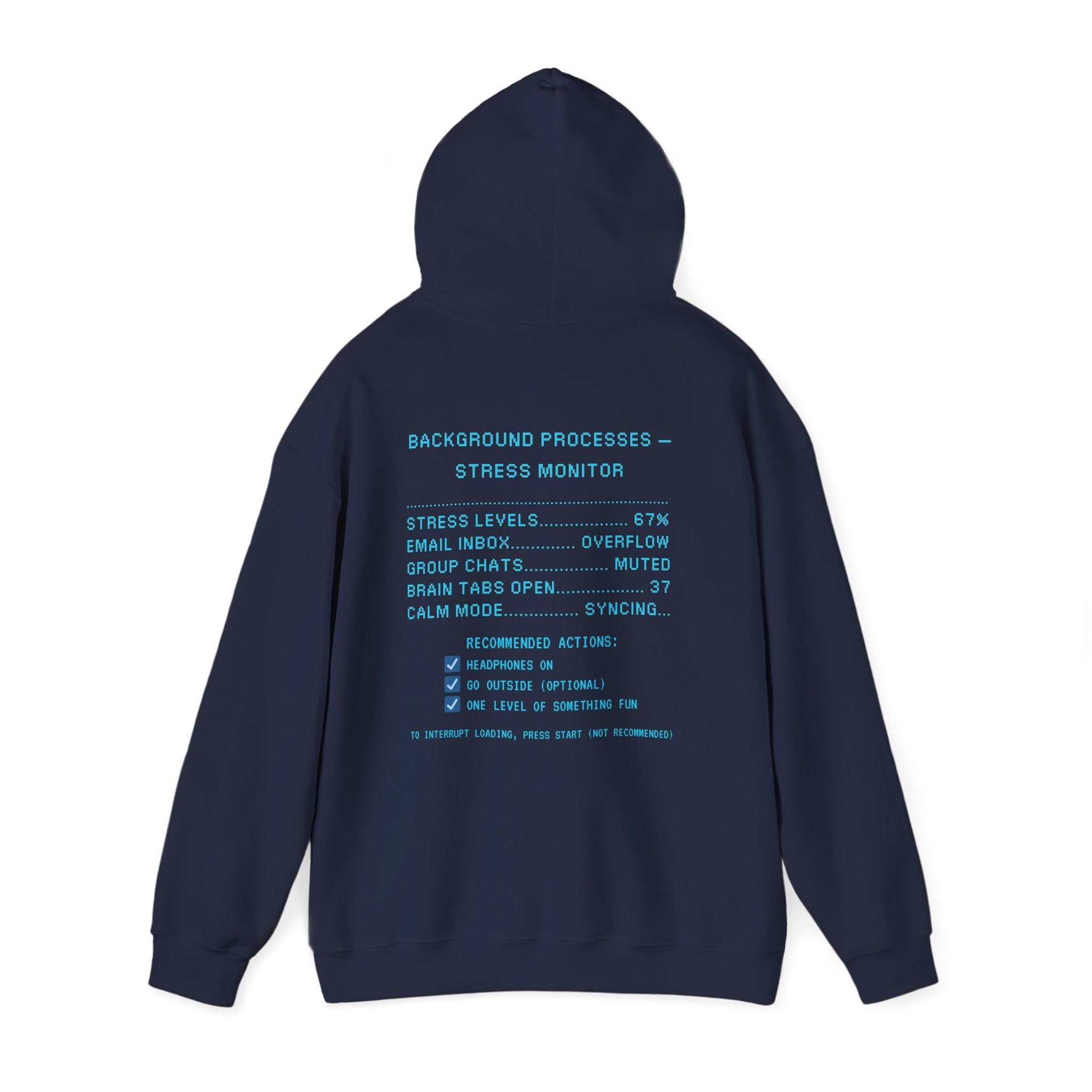🧠 SYSTEM STILL LOADING Hoodie • Please Don’t Unplug Me Gamer Hoodie • Retro Pixel Stress Monitor Sweatshirt • Cozy 80s 90s Gamer Gift