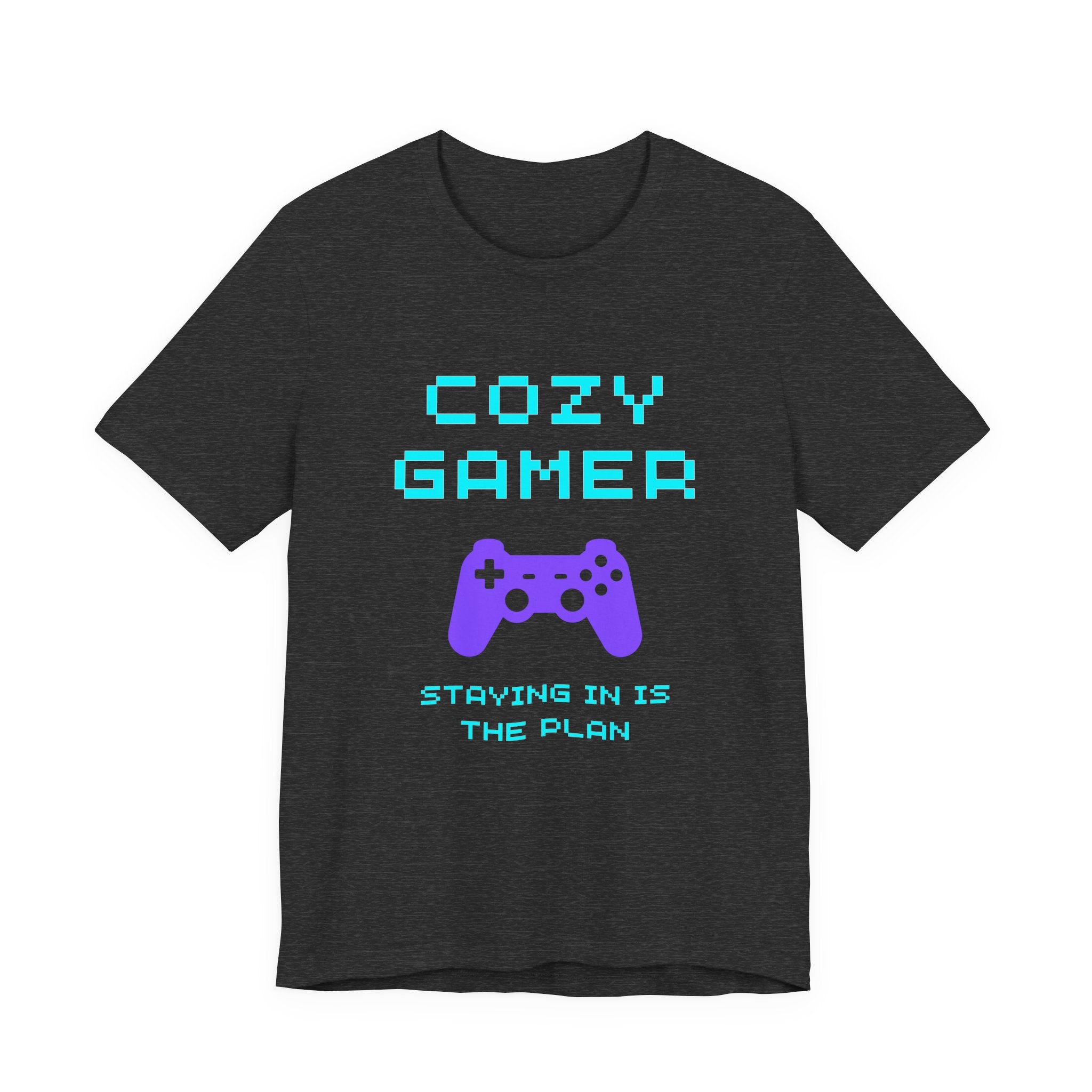Cozy Gamer Shirt – Staying In Is the Plan Retro Controller Tee (Front & Back Print)