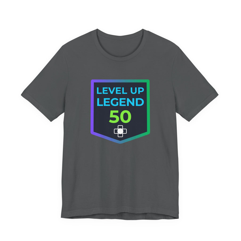 🔥 Level 50 Legend Shirt • Front + Back Design • 50th Birthday Gamer Gift • Retro Gaming Tee • Achievement Badge Design • Milestone Birthday