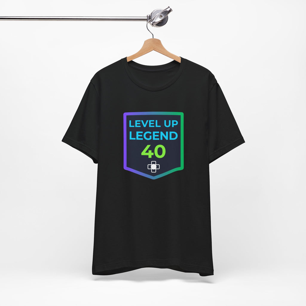 🔥 Level 40 Legend Shirt • Front + Back Design • 40th Birthday Gamer Gift • Retro Gaming Tee • Achievement Badge Design • Milestone Birthday