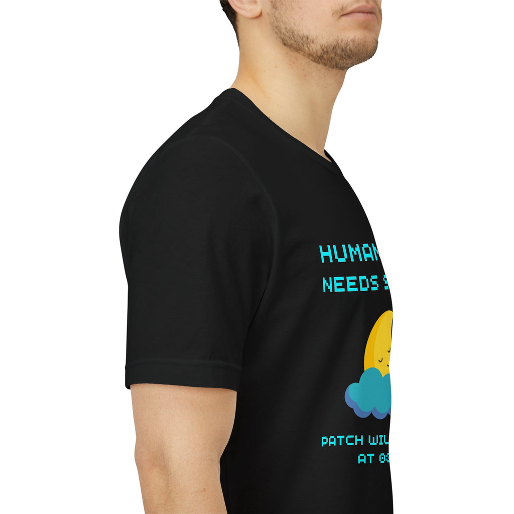 HUMAN.EXE Needs Sleep Shirt – Patch Will Apply at 03:00 Gamer Tee (Front & Back Print)