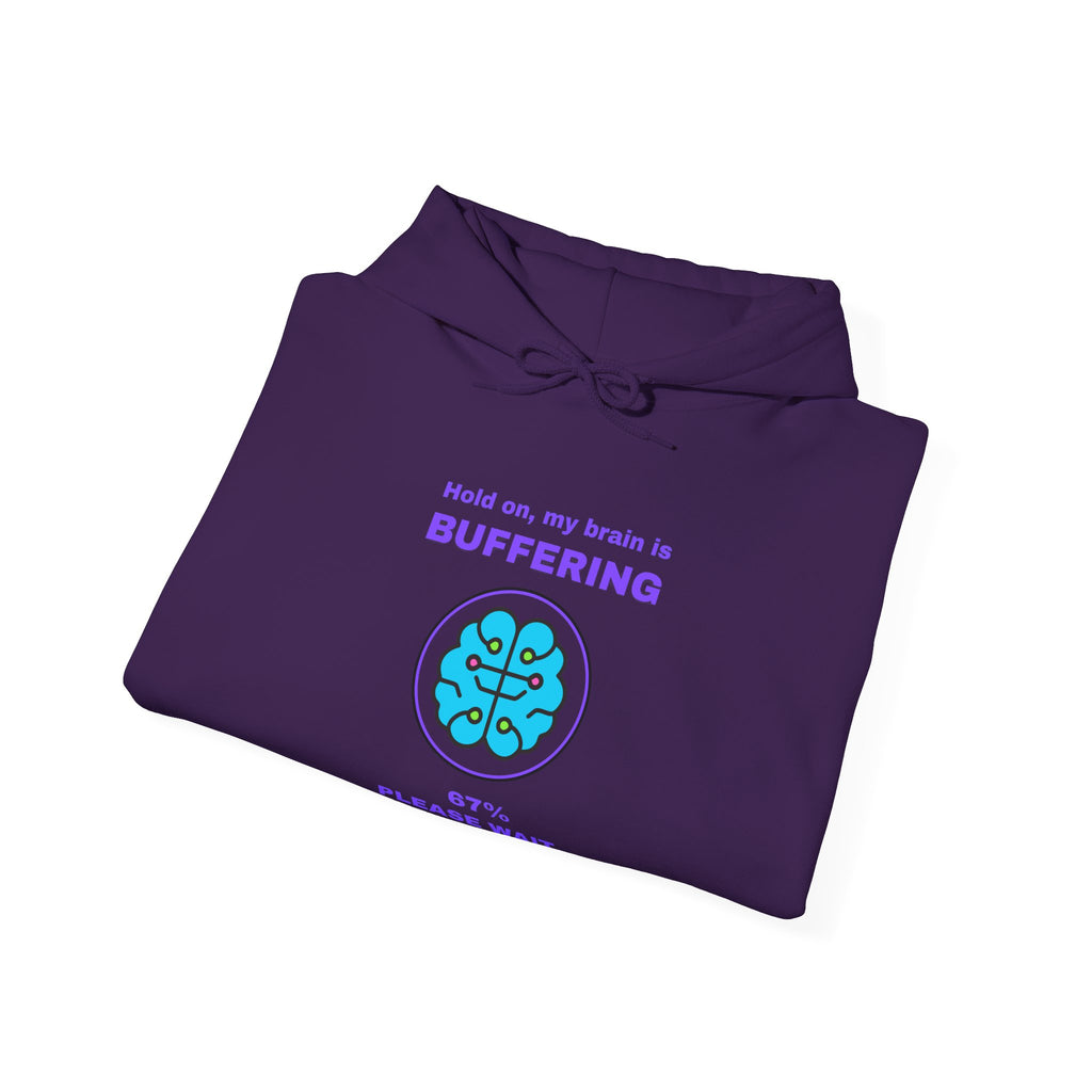 🔥 Brain Buffering Hoodie • 67% Loading Pullover • Funny Gamer Error Hoodie • Front + Back Loading Screen Design • Mental Health Gamer Gift