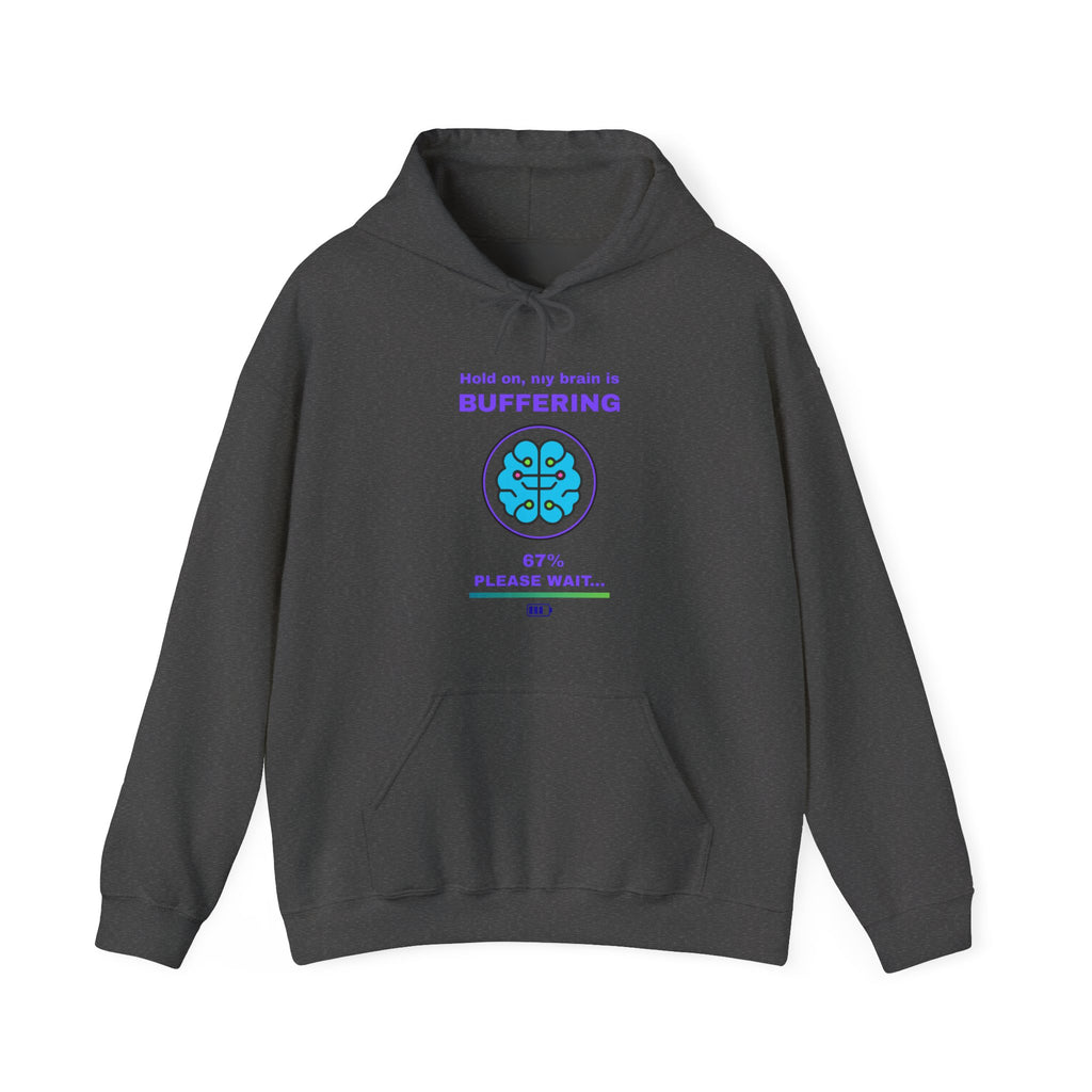 🔥 Brain Buffering Hoodie • 67% Loading Pullover • Funny Gamer Error Hoodie • Front + Back Loading Screen Design • Mental Health Gamer Gift