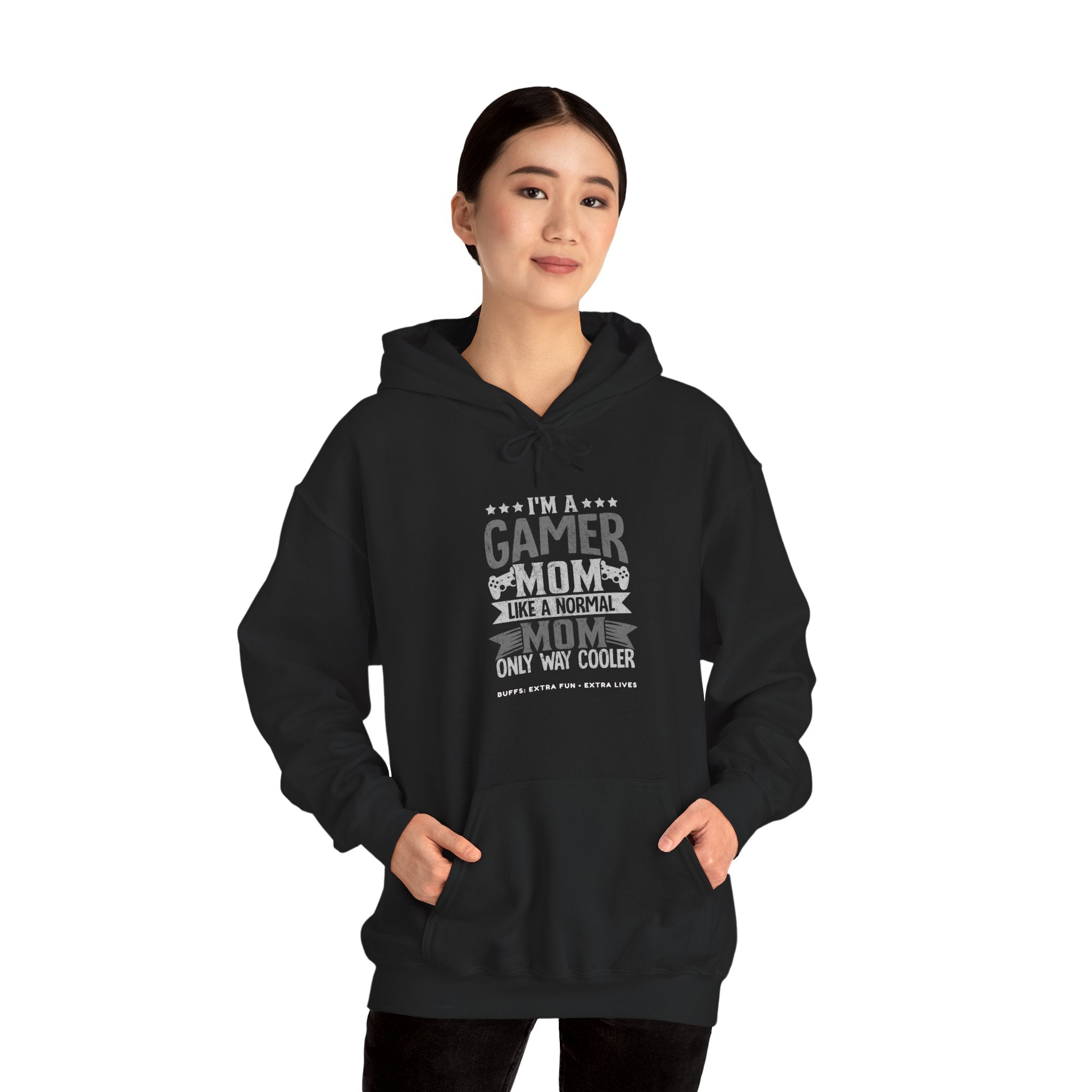 Gamer Mom – Like a Normal Mom, Only Way Cooler Hoodie (Front & Back Print)
