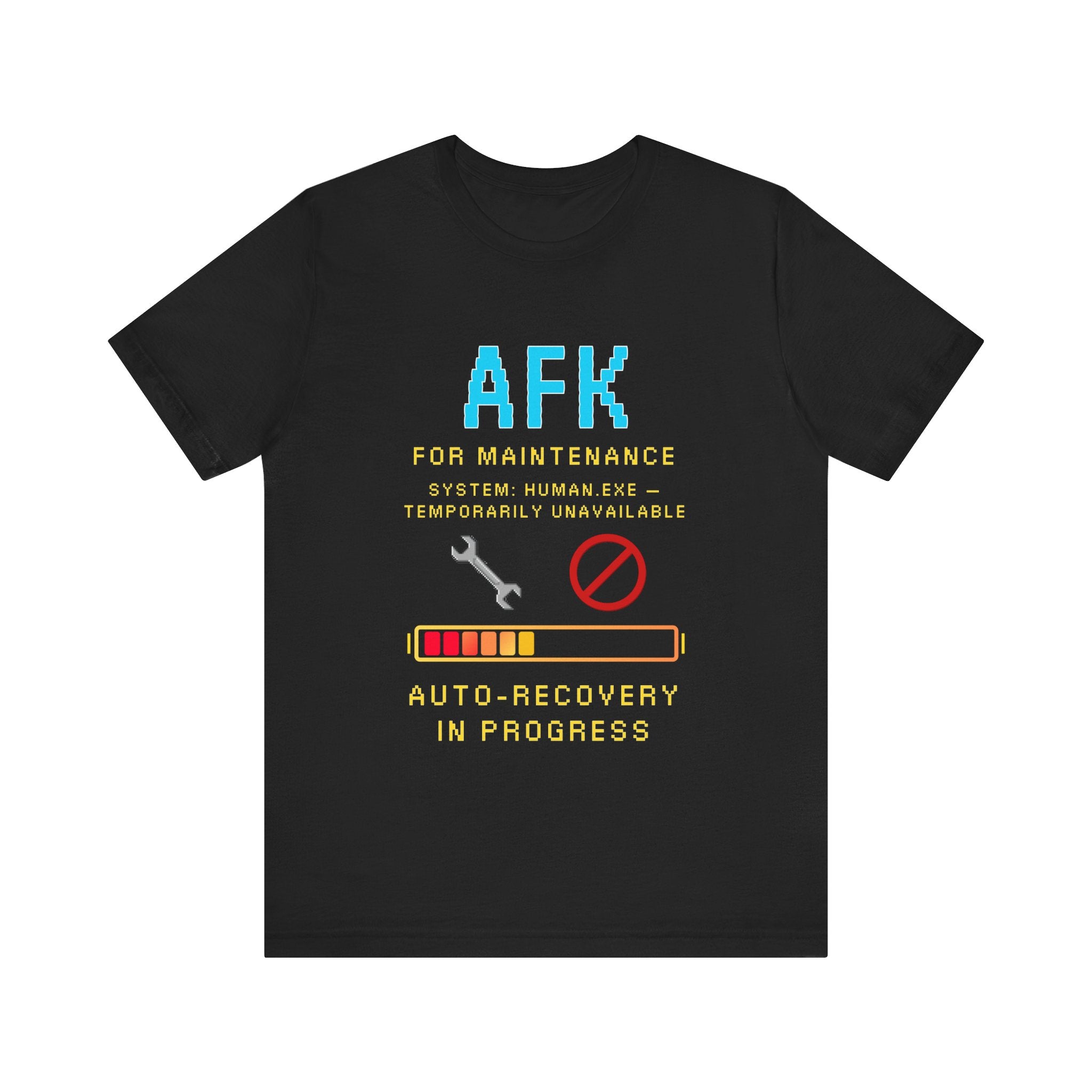 🛠️ AFK FOR MAINTENANCE Shirt • Self-Care Mode Gamer T-Shirt • Retro Pixel AFK Tee for Introverts • 80s 90s Video Game Gift