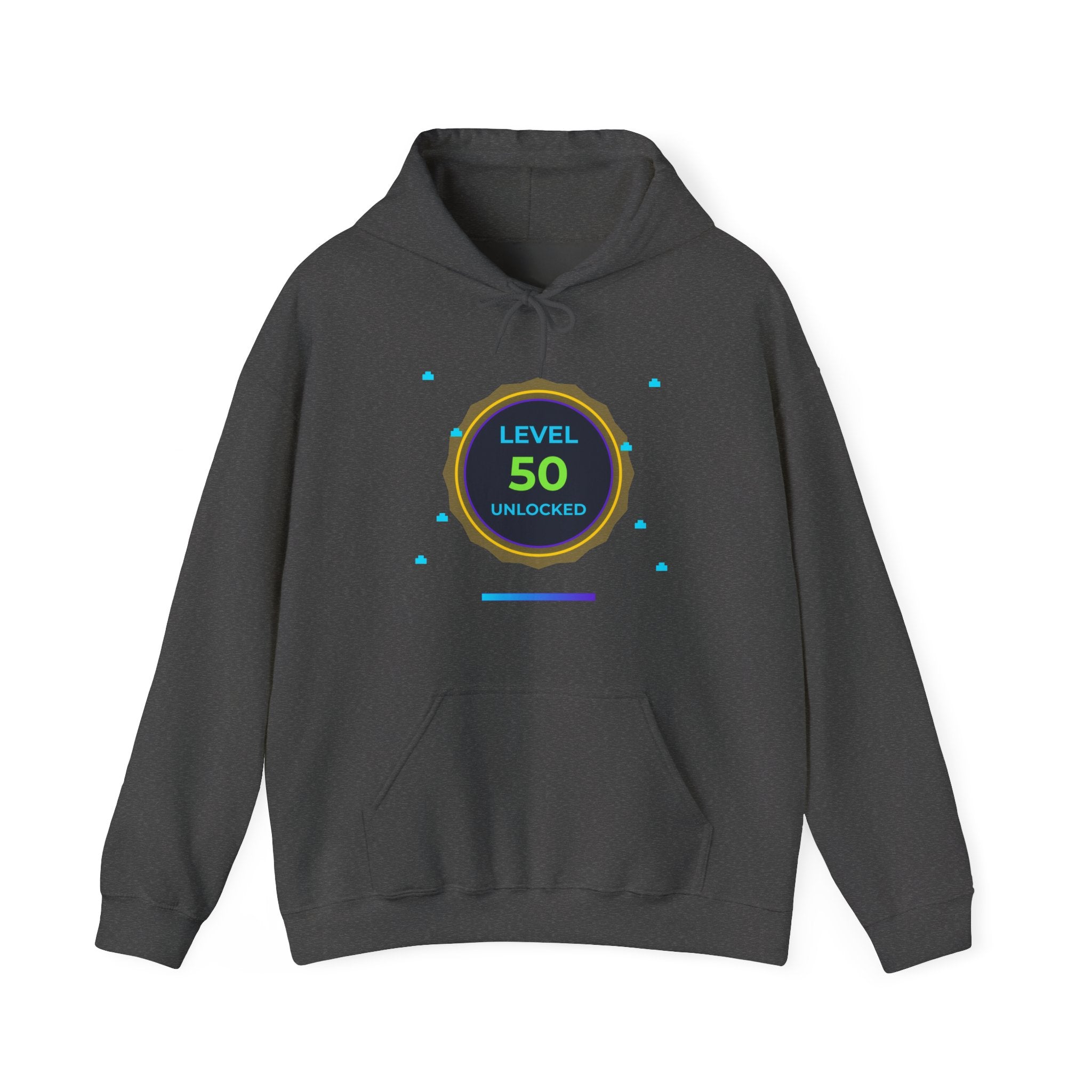 🔥 Level 50 Legend Hoodie • Retro Gamer 50th Birthday Gift • Front + Back Design • Arcade Achievement Hoodie