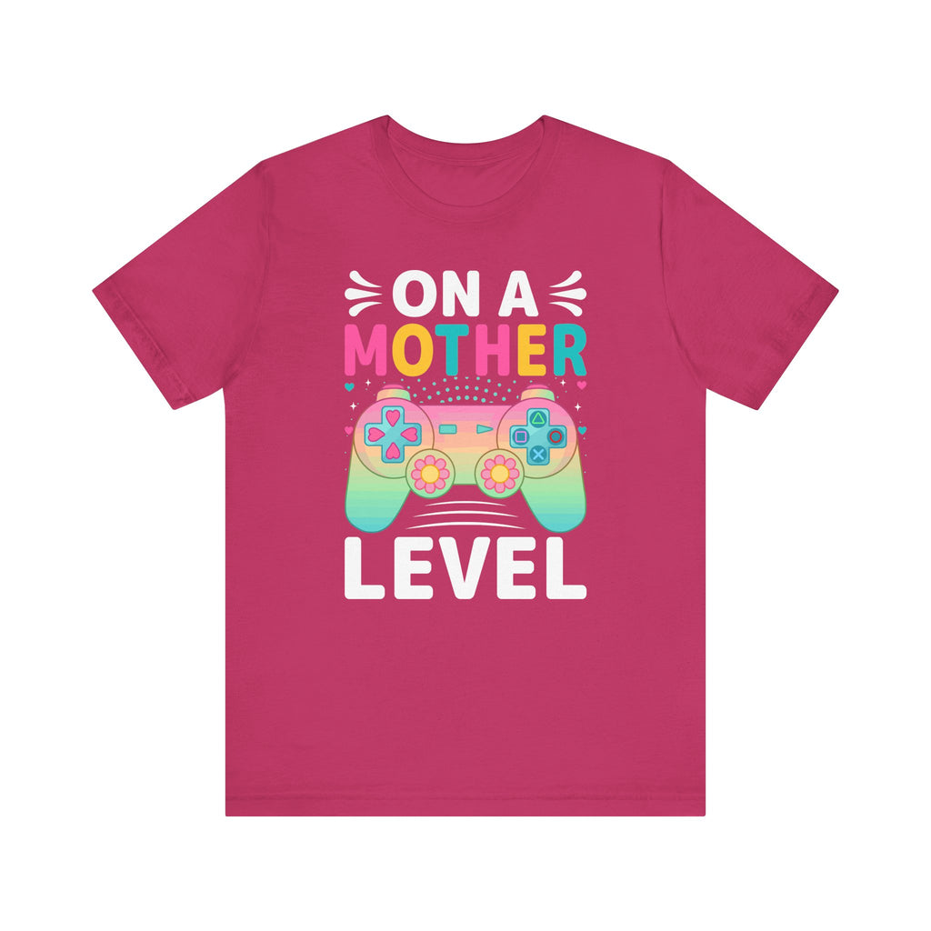 On A Mother Level T-Shirt | Gaming Mom Shirt | Gamer Mother Gift | Retro Gaming Mom Tee