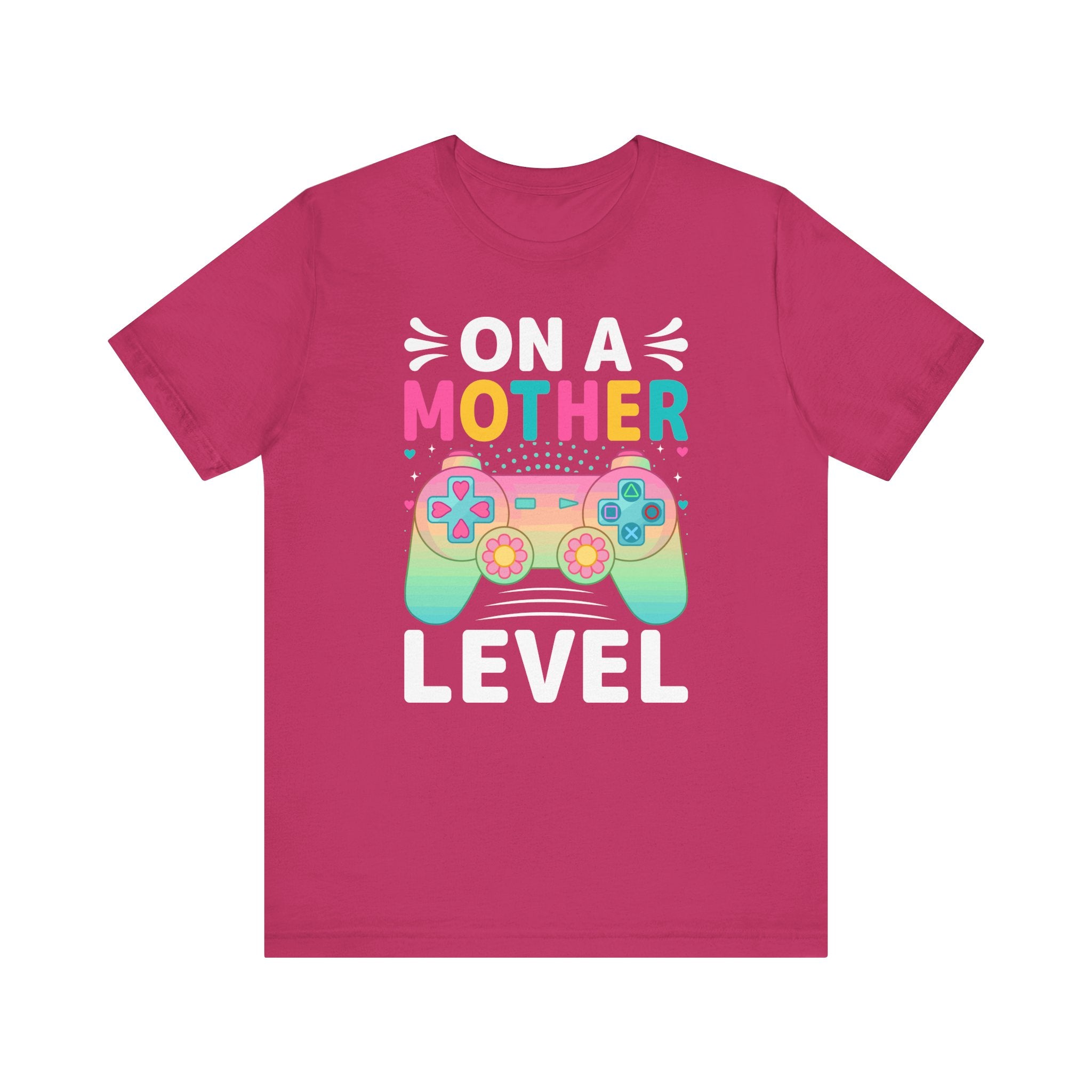 On A Mother Level T-Shirt | Gaming Mom Shirt | Gamer Mother Gift | Retro Gaming Mom Tee