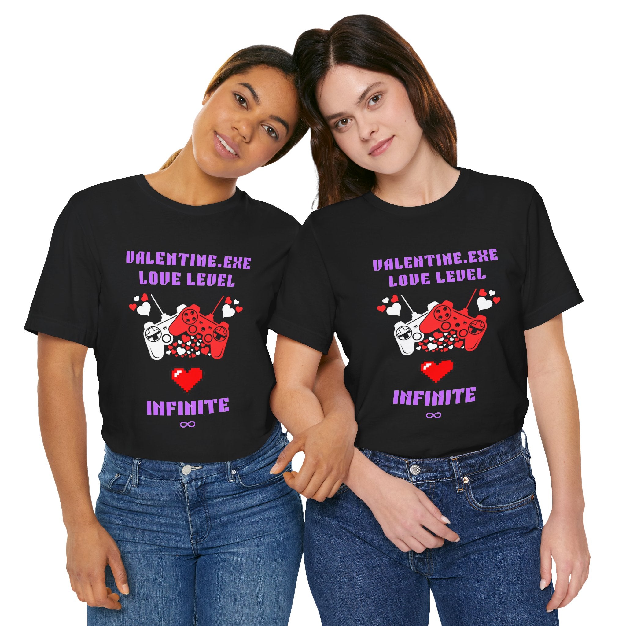 Valentine Exe Love Level Infinite Shirt | Funny Gamer Valentines Day Gift | Unique Gift for Him Her | Retro Gaming Tee | Romance Gift