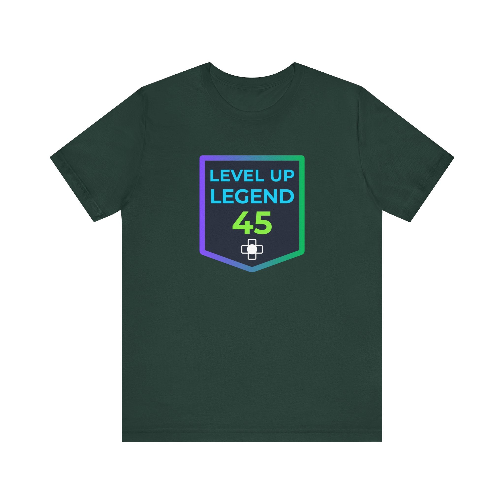 🔥 Level 45 Legend Shirt • Front + Back Design • 45th Birthday Gamer Gift • Retro Gaming Tee • Achievement Badge Design • Milestone Birthday