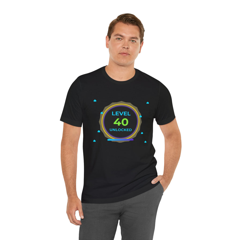 🔥 Level 40 Legend Shirt • Front + Back Design • 40th Birthday Gamer Gift • Retro Gaming Tee • Achievement Badge • Milestone Birthday