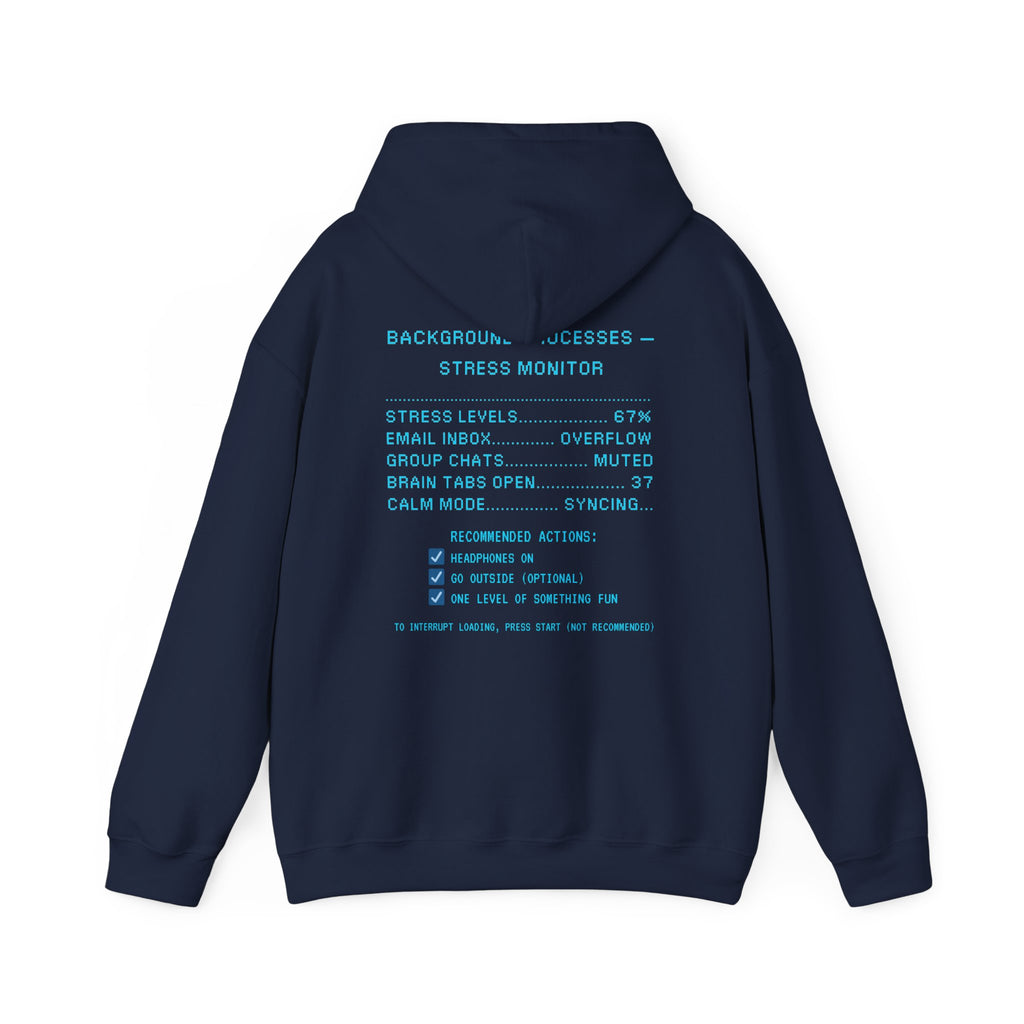 🧠 SYSTEM STILL LOADING Hoodie • Please Don’t Unplug Me Gamer Hoodie • Retro Pixel Stress Monitor Sweatshirt • Cozy 80s 90s Gamer Gift
