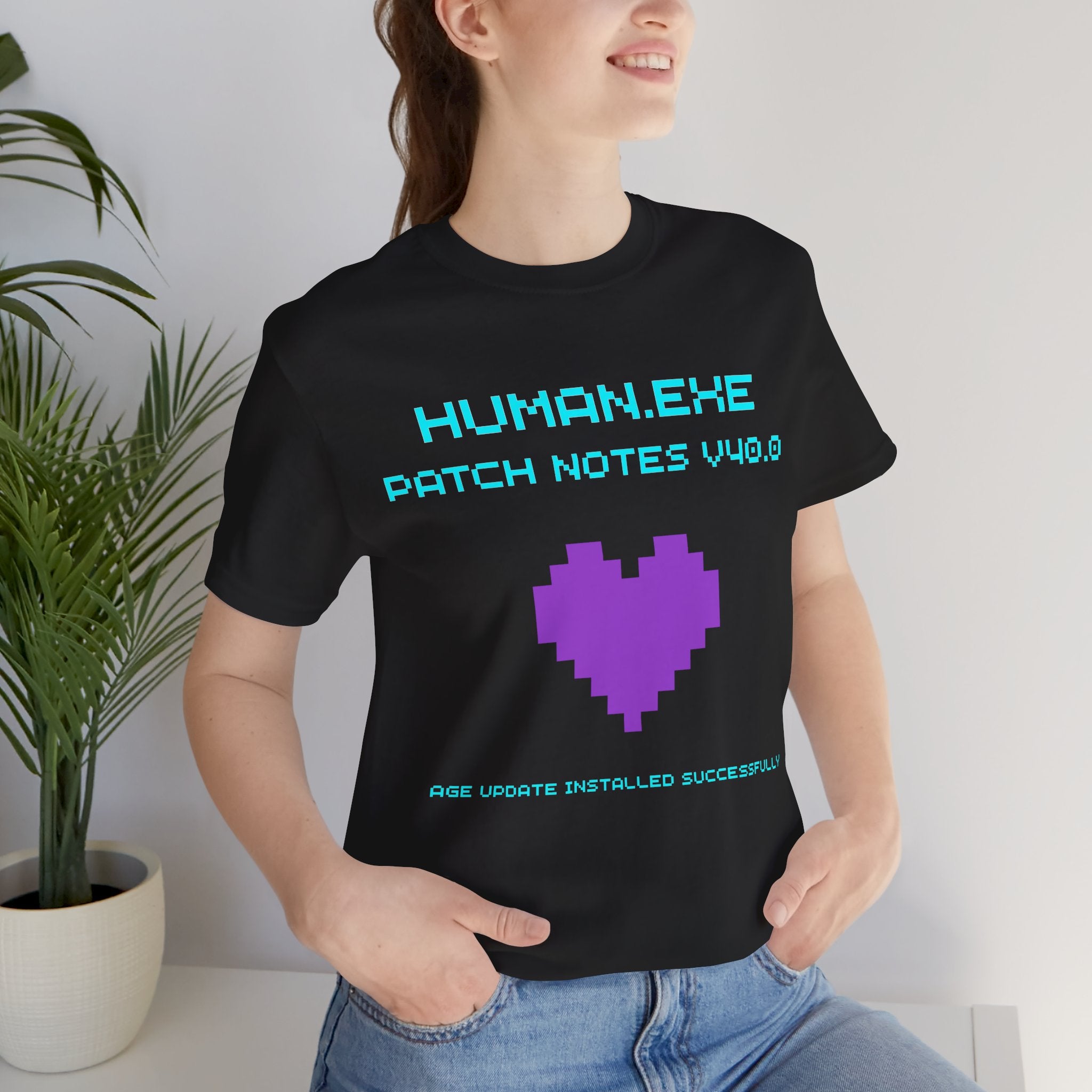 🎮 HUMAN.EXE Patch Notes v40.0 Shirt • Funny 40th Birthday Gamer T-Shirt • Retro Changelog Tee for 80s 90s Gamers • Level 40 Upgrade Gift