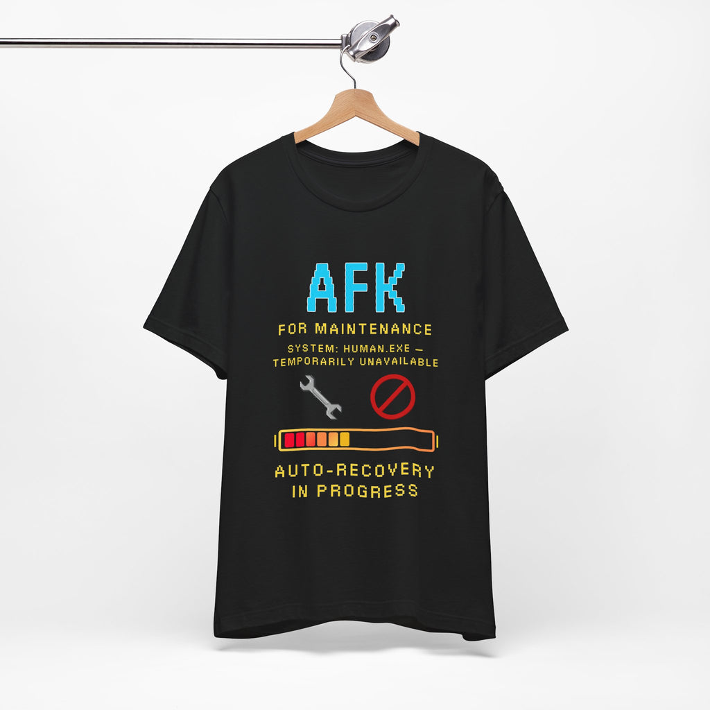 🛠️ AFK FOR MAINTENANCE Shirt • Self-Care Mode Gamer T-Shirt • Retro Pixel AFK Tee for Introverts • 80s 90s Video Game Gift
