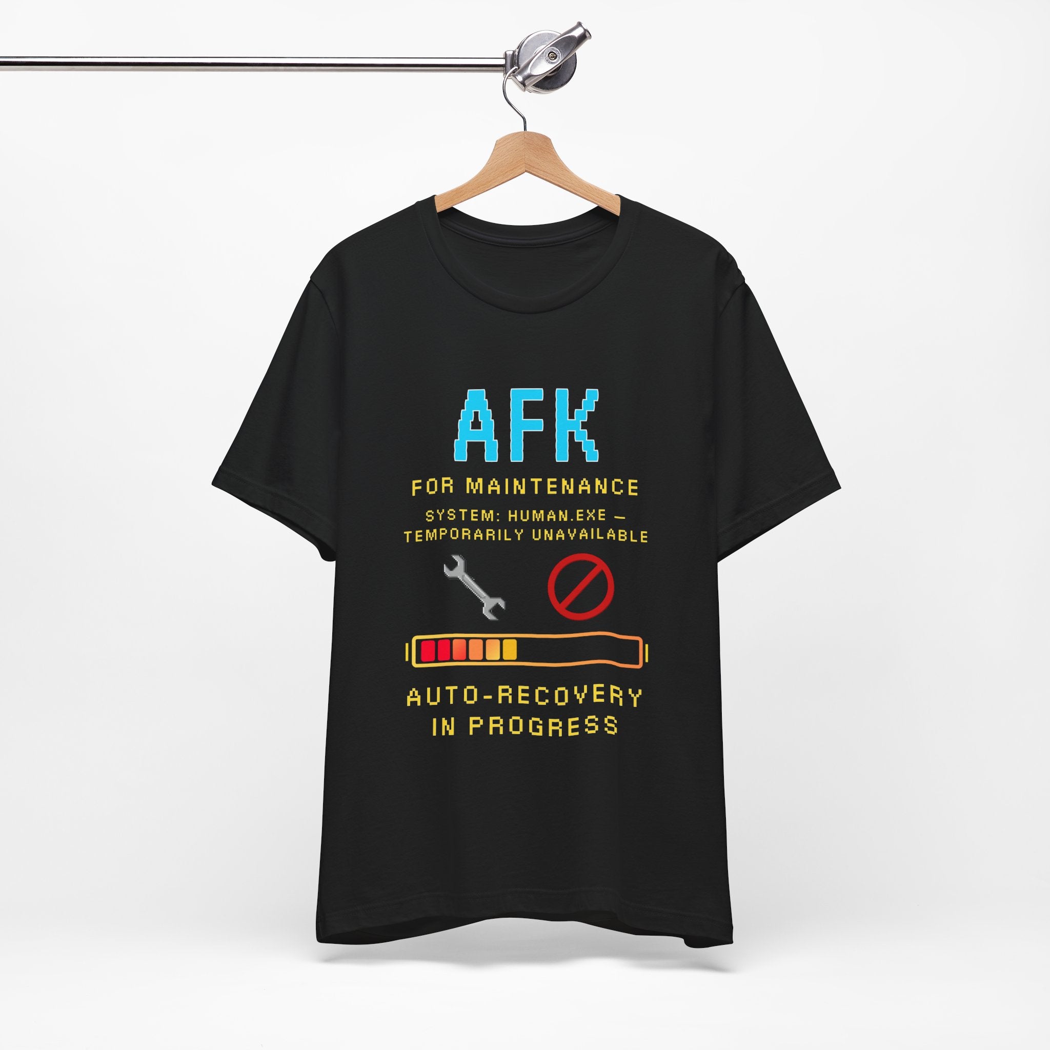 🛠️ AFK FOR MAINTENANCE Shirt • Self-Care Mode Gamer T-Shirt • Retro Pixel AFK Tee for Introverts • 80s 90s Video Game Gift