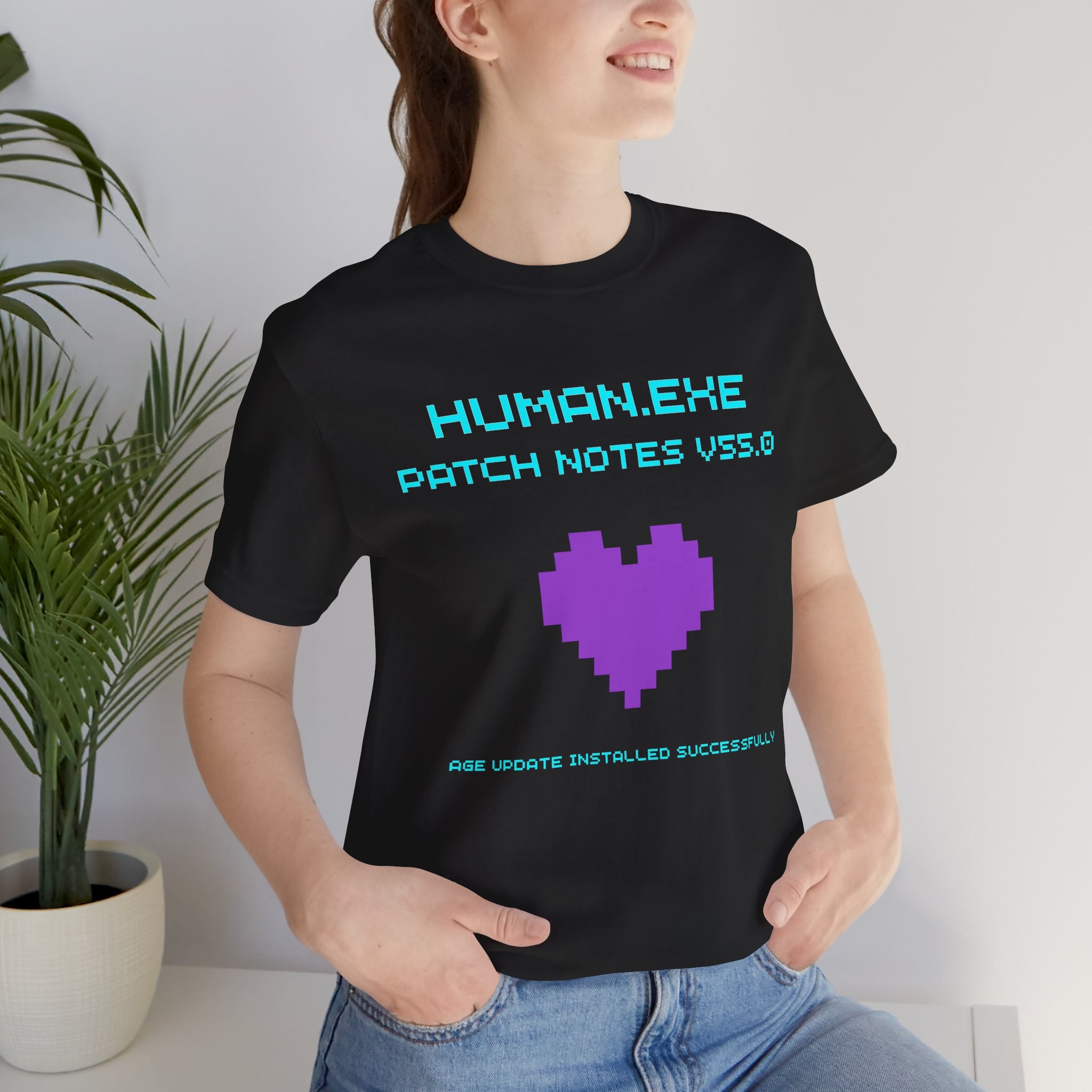 🎮 HUMAN.EXE Patch Notes v55.0 Shirt • Funny 55th Birthday Gamer T-Shirt • Retro Changelog Tee for 80s 90s Gamers • Level 55 Upgrade Gift