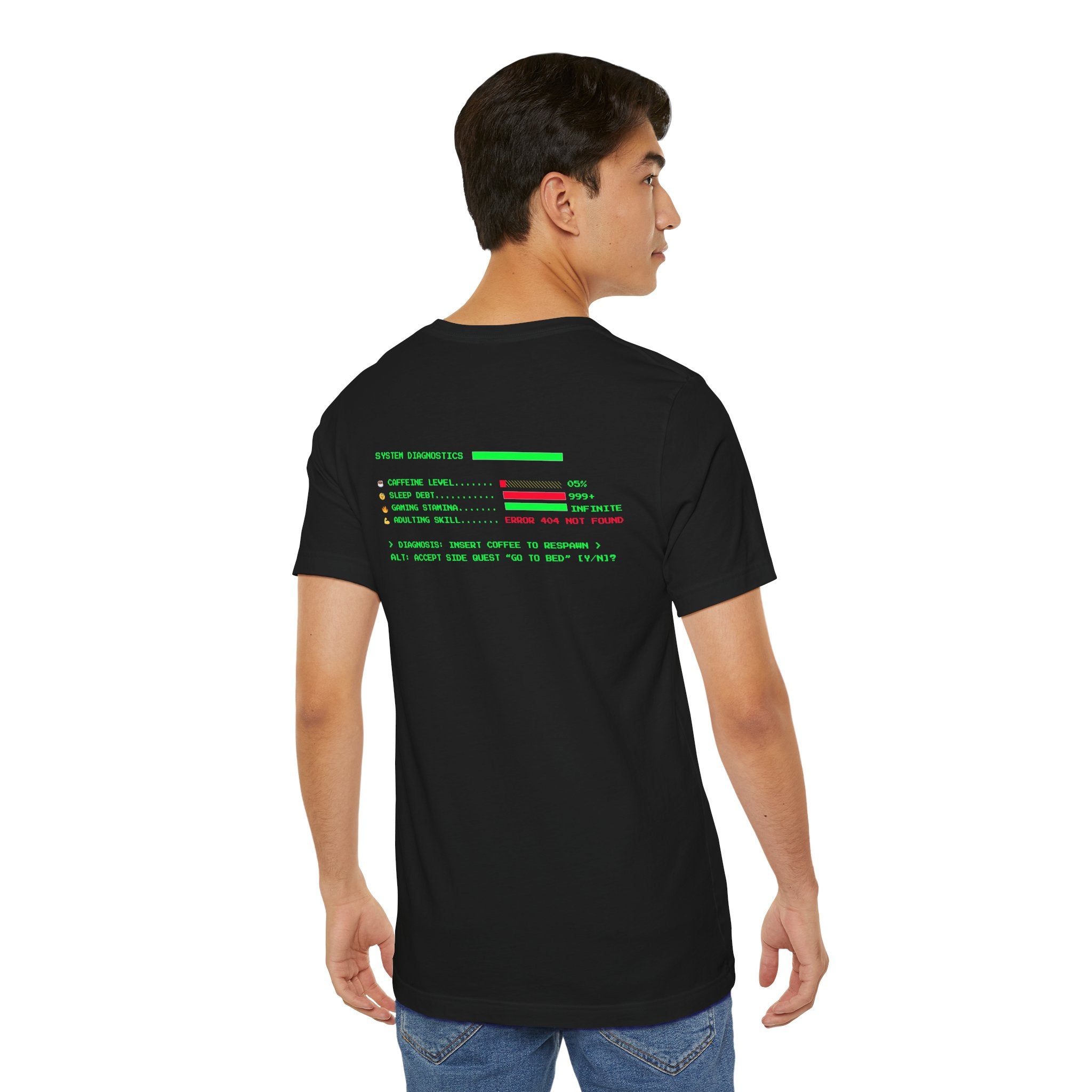 🔥 Low Energy Gamer Shirt • Caffeine Required to Respawn • Funny Coffee Addict Tee • System Critical T-Shirt • Gamer & Coffee Lover Gift