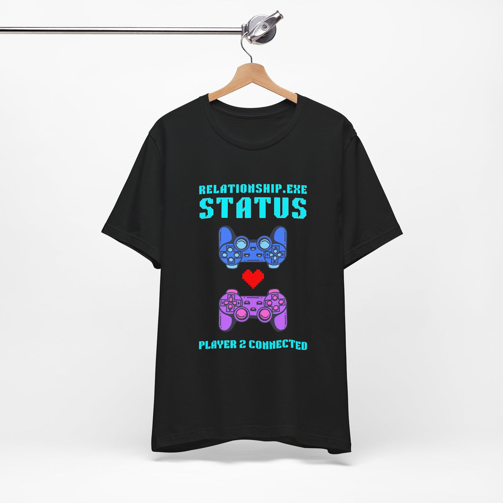 Relationship Exe Player 2 Connected Shirt | Funny Gamer Couple Gift | Valentines Day Gift for Him Her | Gaming Couple Tee | Anniversary