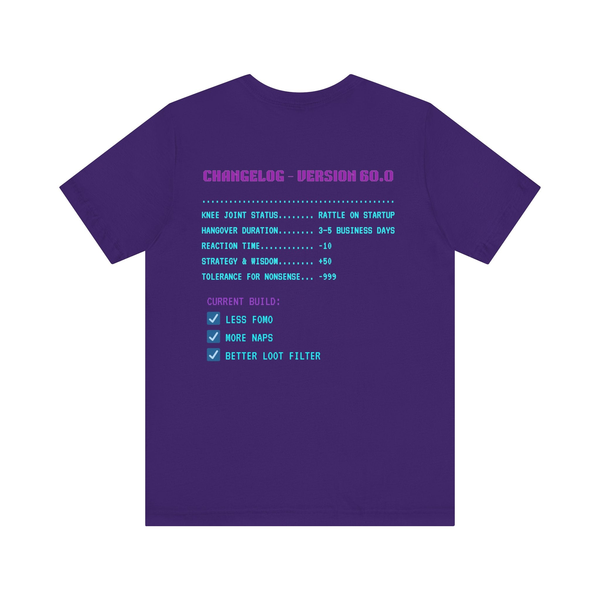 🎮 HUMAN.EXE Patch Notes v60.0 Shirt • Funny 60th Birthday Gamer T-Shirt • Retro Changelog Tee for 80s 90s Gamers • Level 60 Upgrade Gift