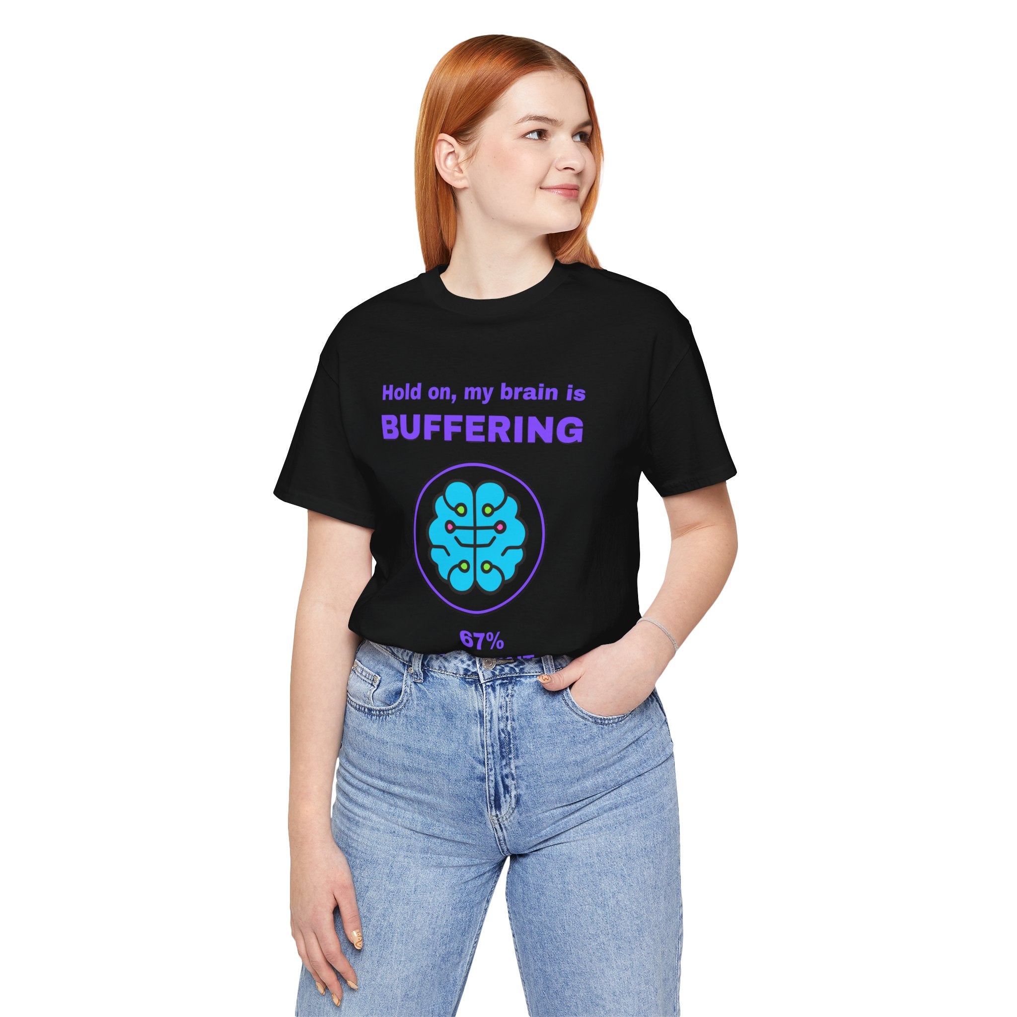 🔥 Brain Buffering Shirt • Funny Loading Bar Tee • Gamer Humor T-Shirt • Hold On My Brain Is Buffering • Mental Health Gamer Gift