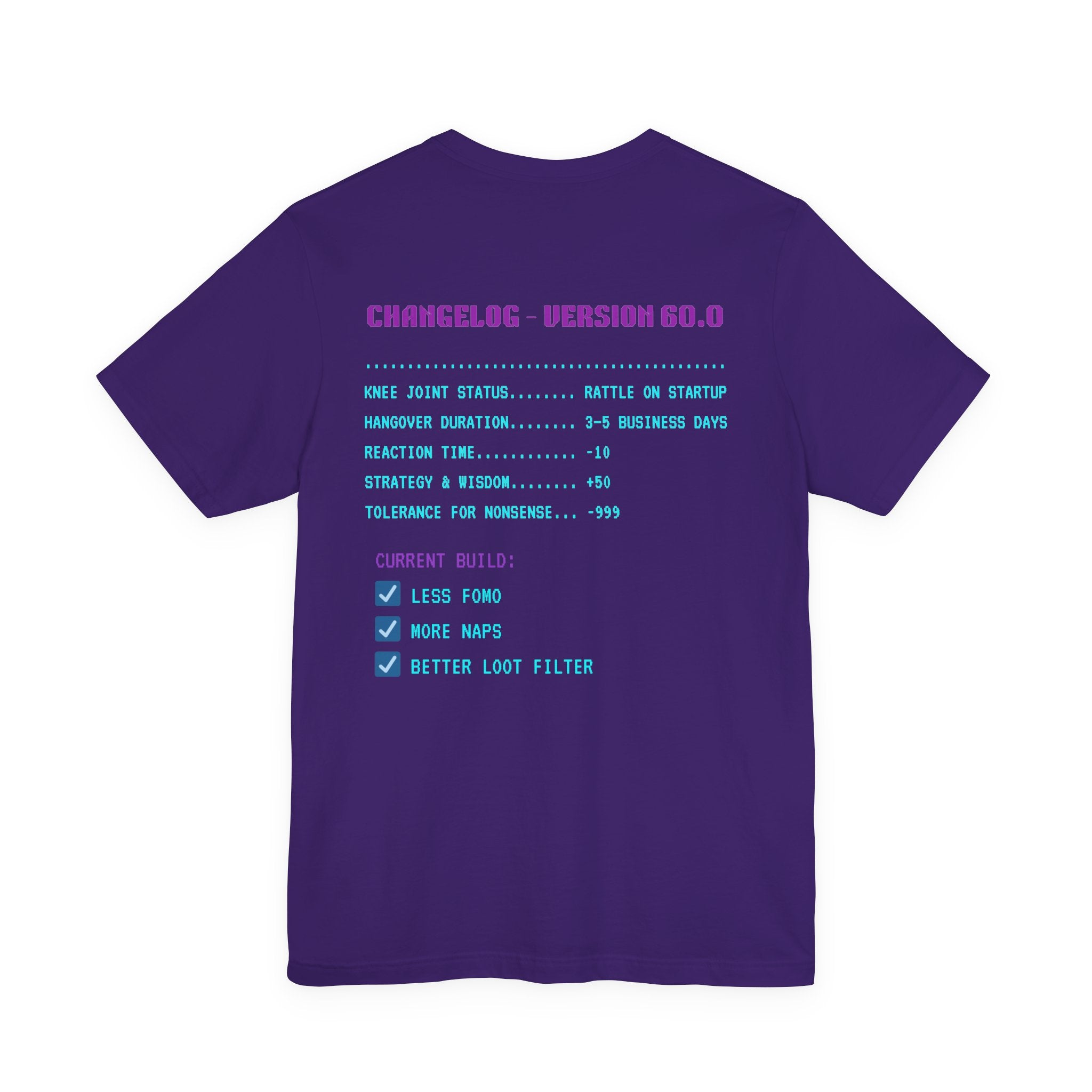 🎮 HUMAN.EXE Patch Notes v60.0 Shirt • Funny 60th Birthday Gamer T-Shirt • Retro Changelog Tee for 80s 90s Gamers • Level 60 Upgrade Gift