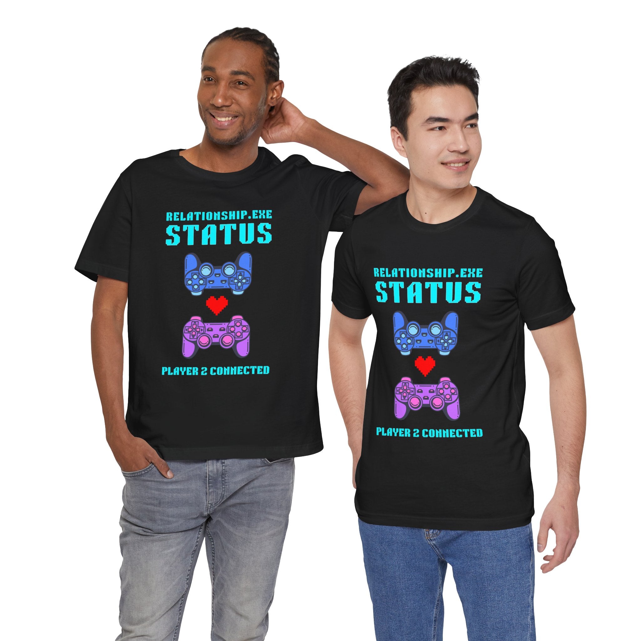 Relationship Exe Player 2 Connected Shirt | Funny Gamer Couple Gift | Valentines Day Gift for Him Her | Gaming Couple Tee | Anniversary